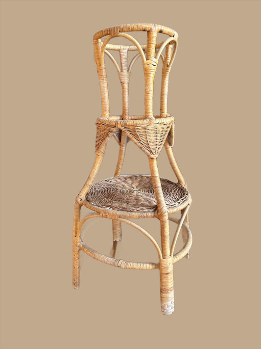 Vintage Rattan Plant Stand