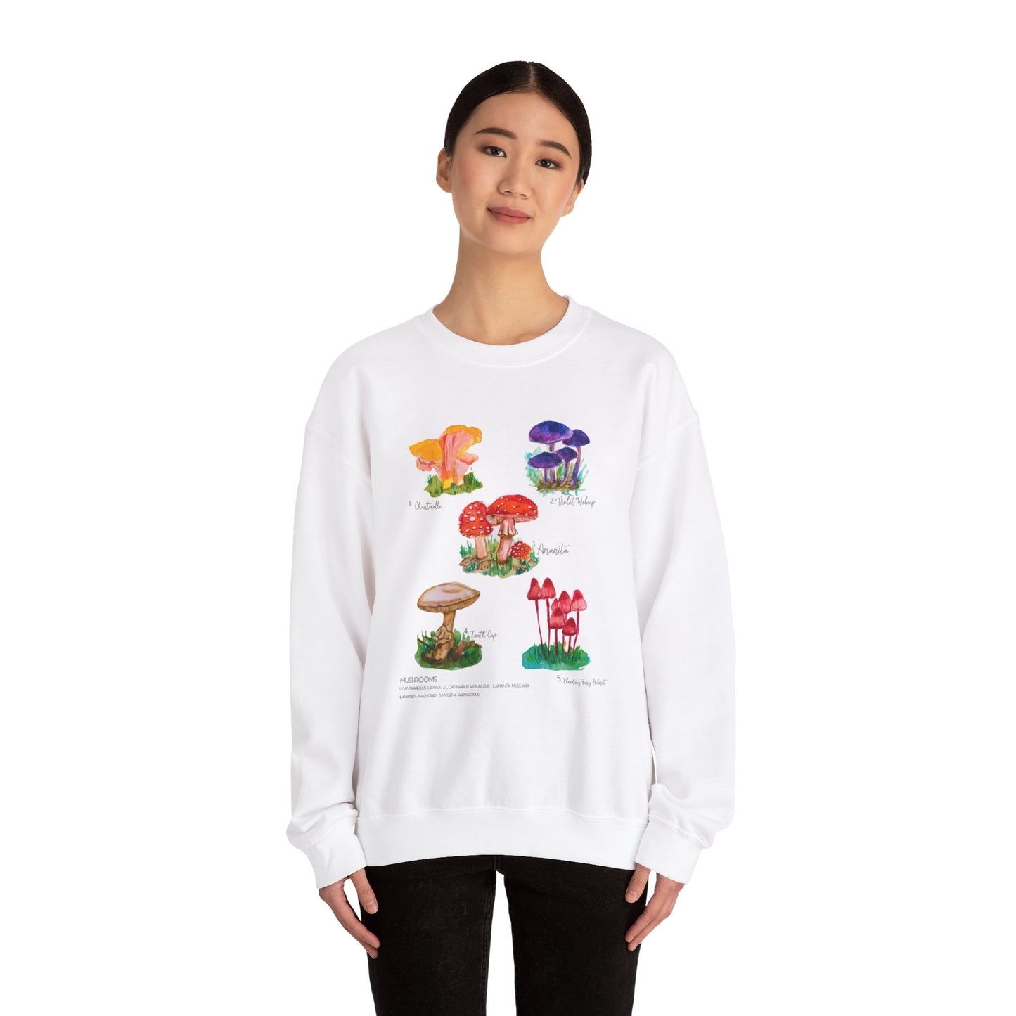 Mushroom Illustration Crewneck Sweatshirt Heavy Blend™