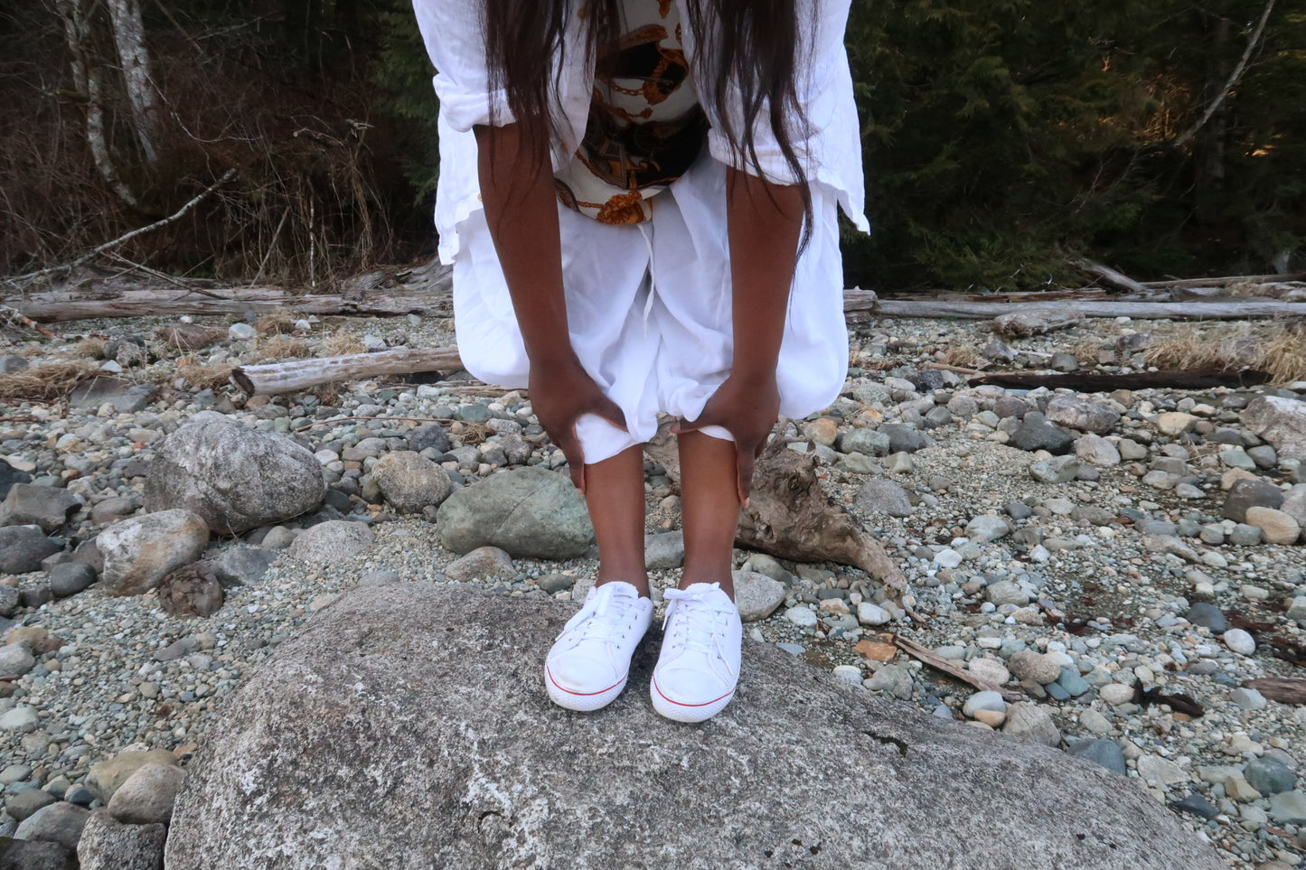 Vintage White 1980s Julia Harem Pants