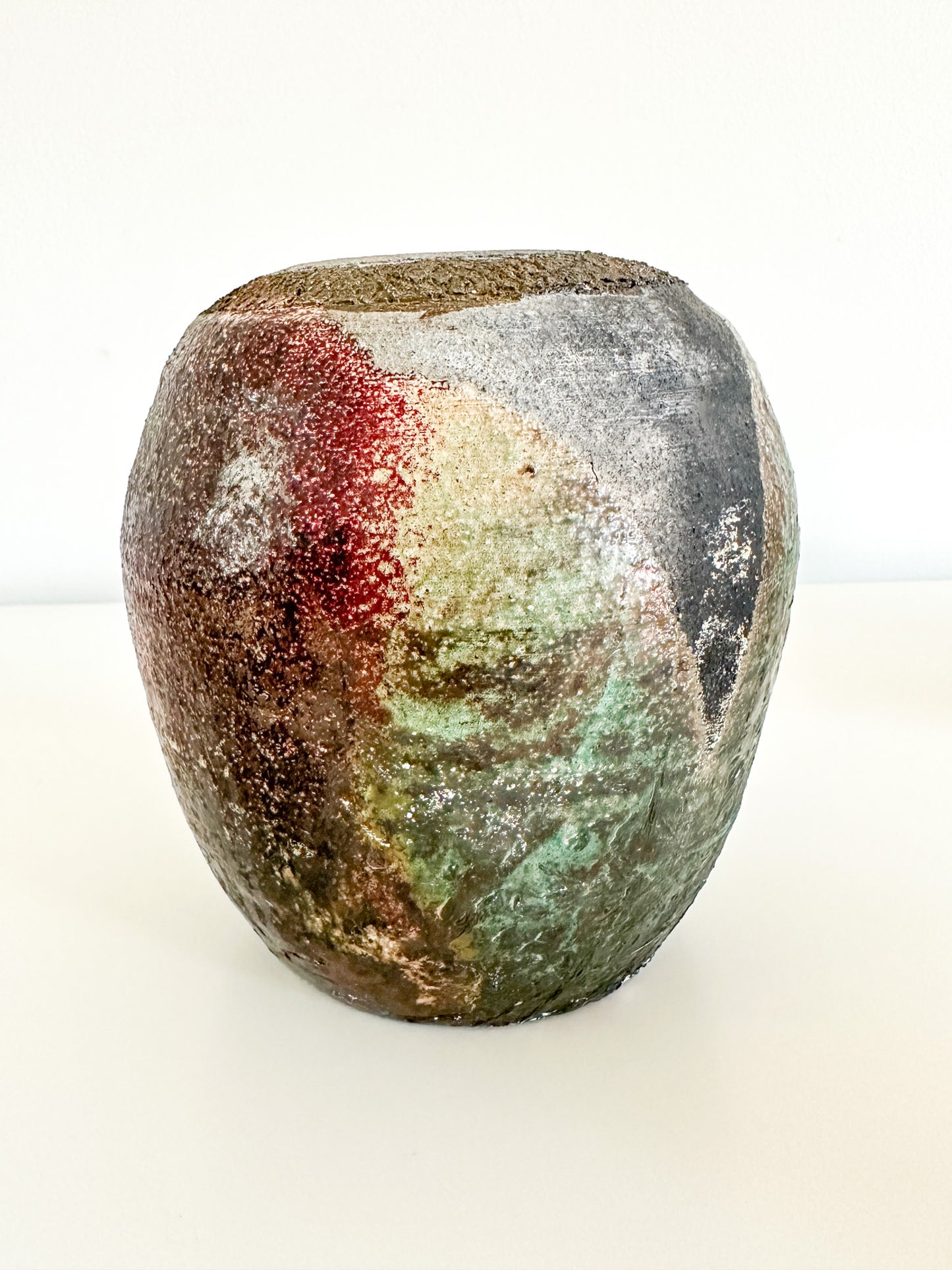 Vintage Glazed Stoneware Vase