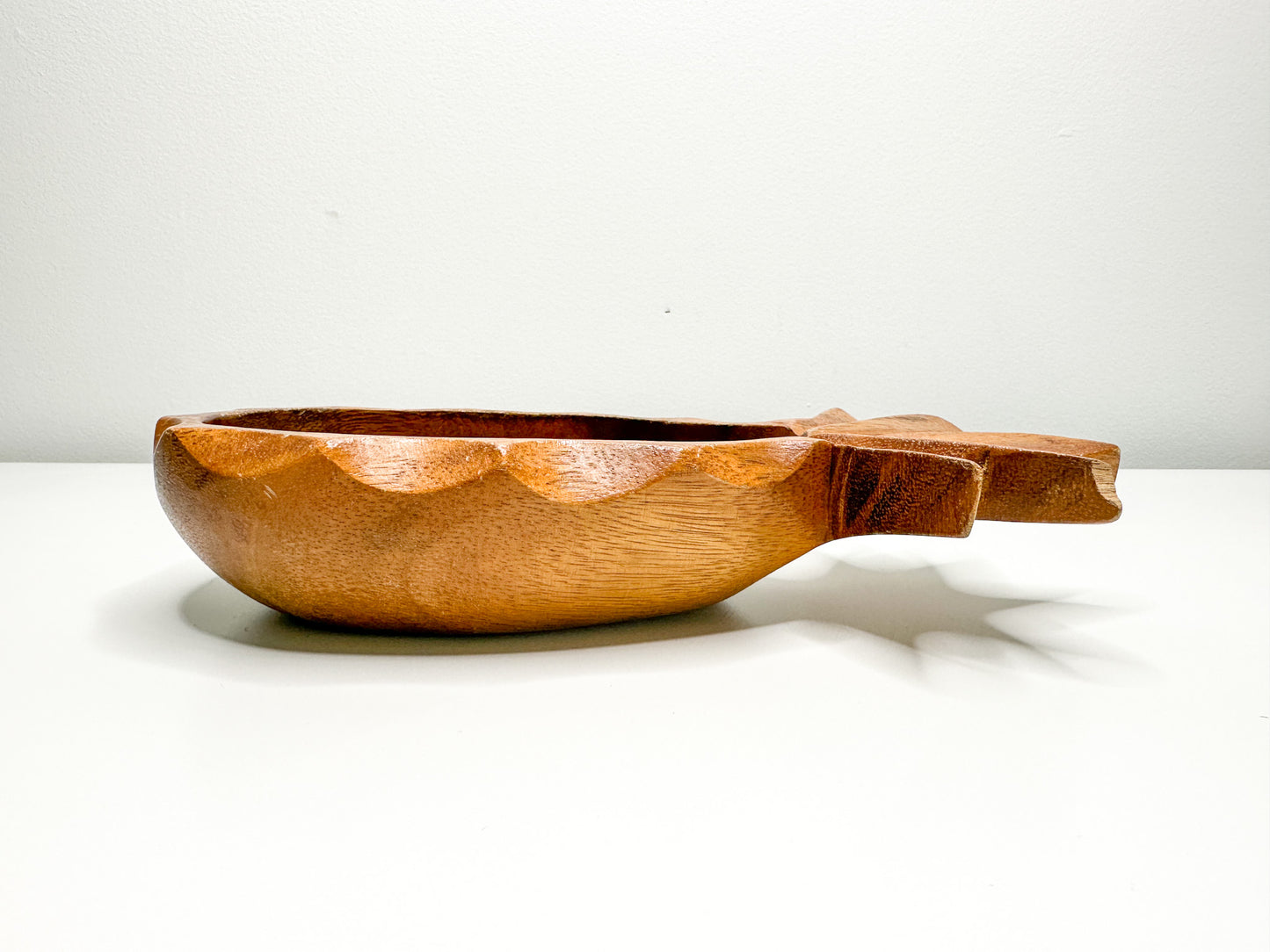 Vintage Wooden Monkey Pod Pineapple Dish