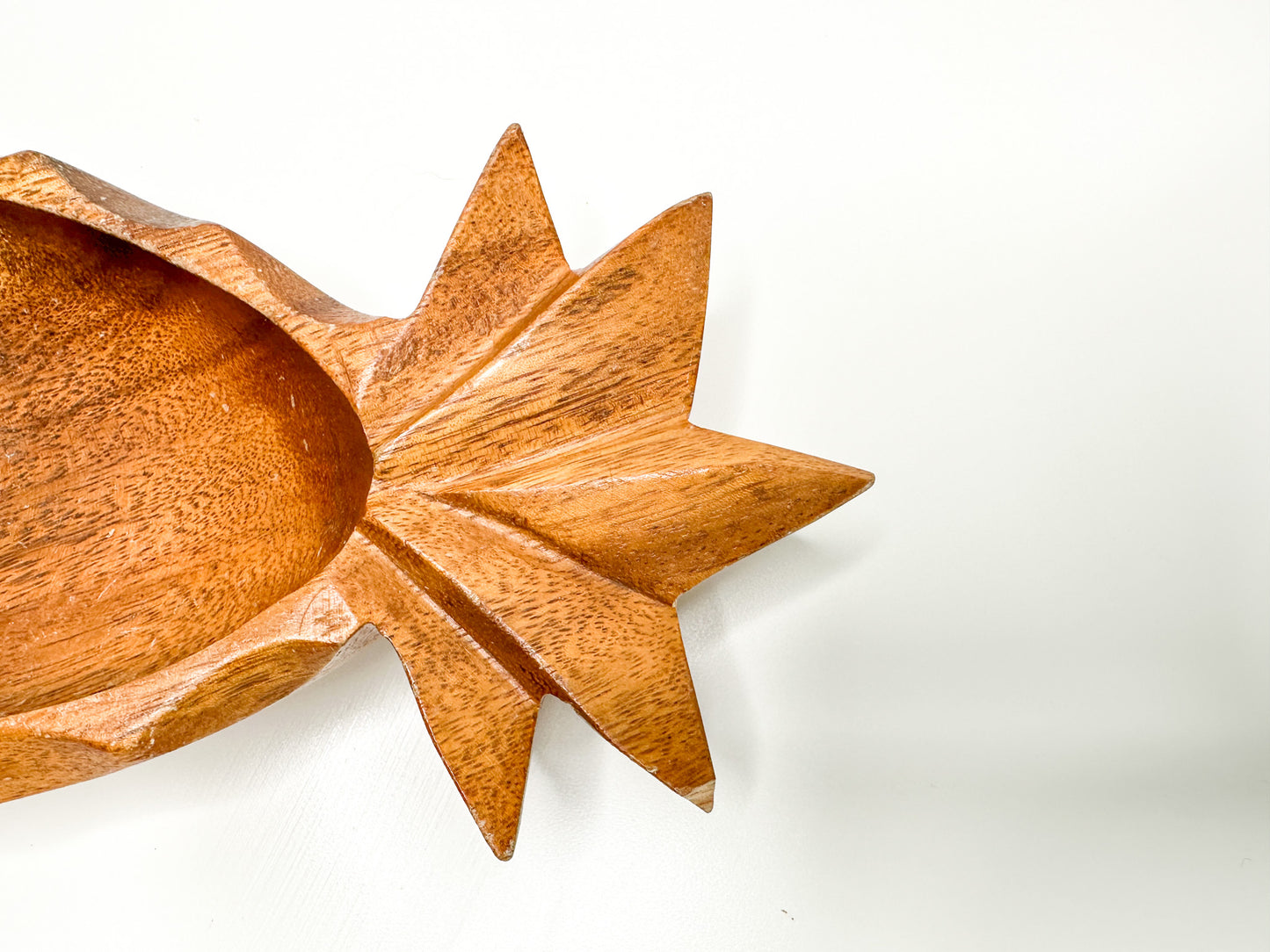 Vintage Wooden Monkey Pod Pineapple Dish
