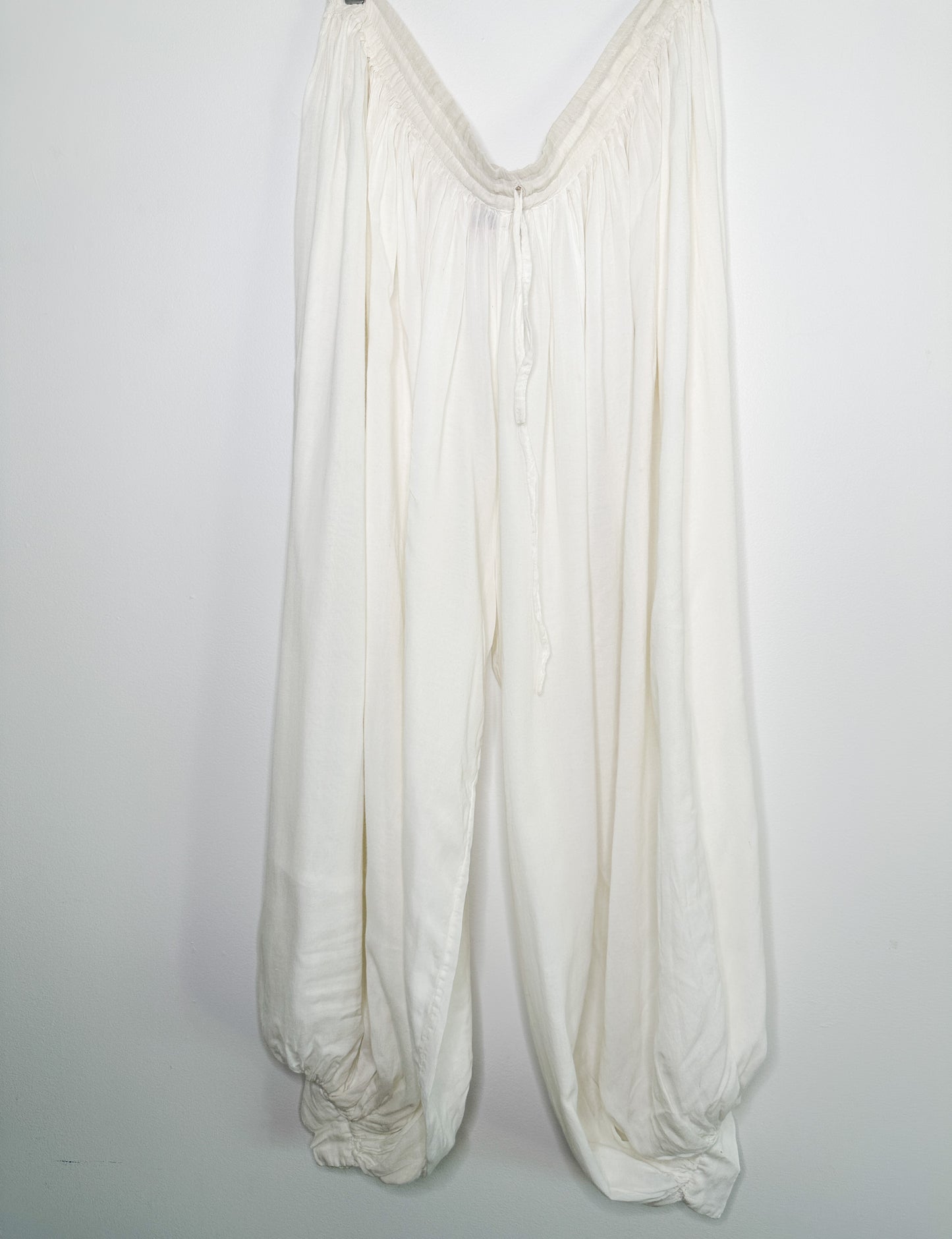 Vintage White 1980s Julia Harem Pants