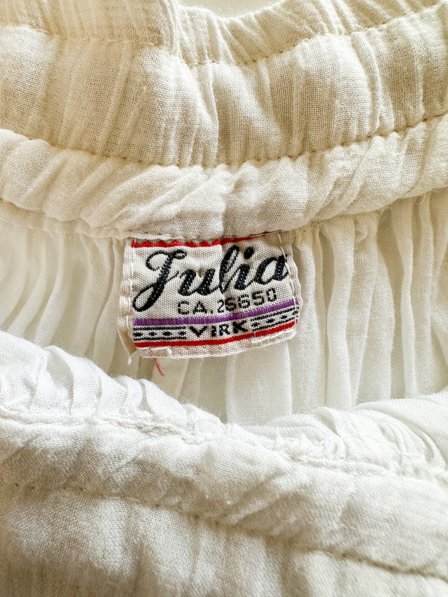 Vintage White 1980s Julia Harem Pants