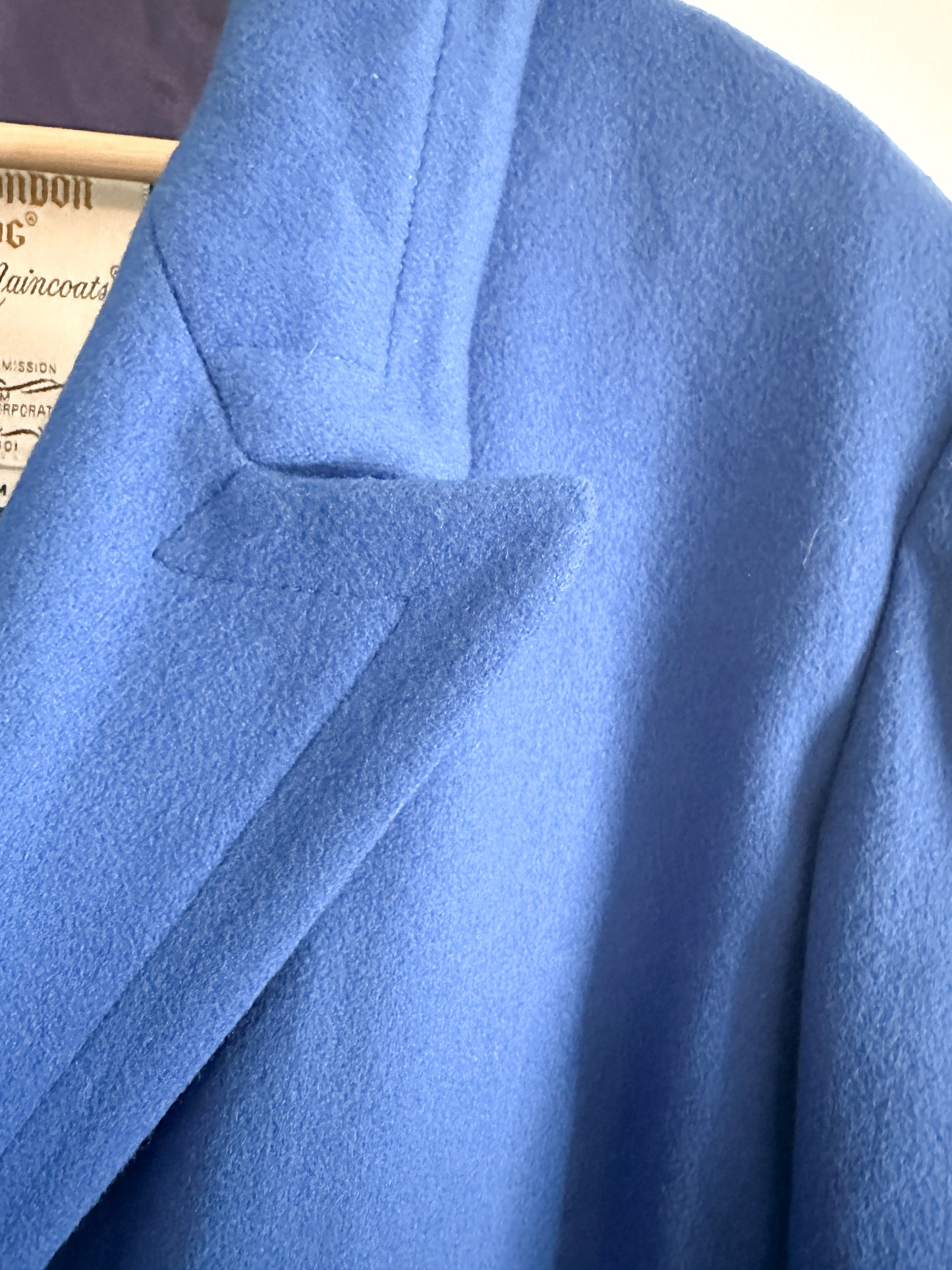 Royal Blue London Fog Wool Double Breasted Coat| Full Length , fully lined double breasted coat Size:18-M