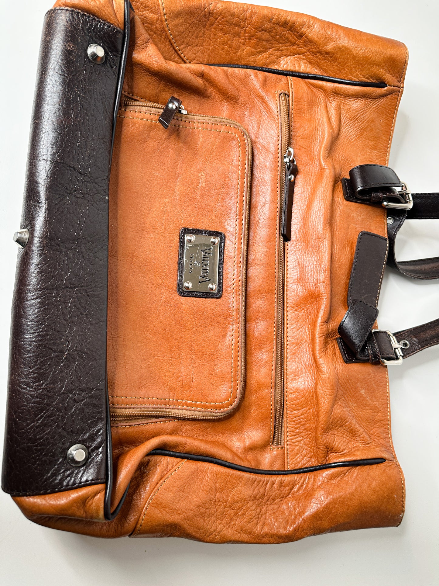 Valentina Italia Brown Leather Tote