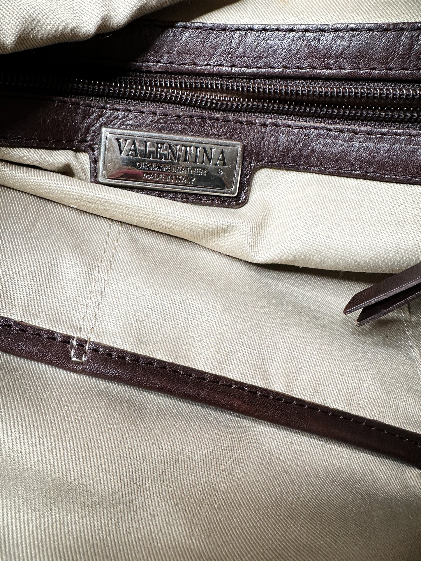 Valentina Italia Brown Leather Tote