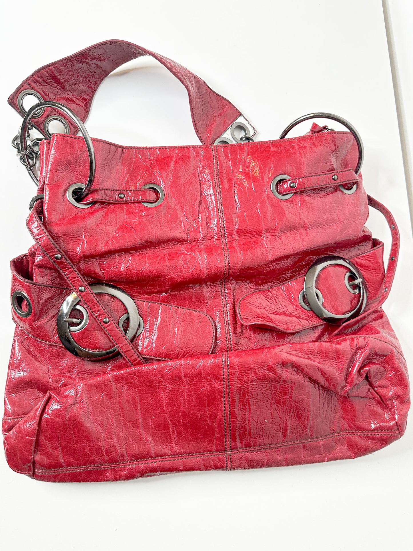 Big Buddha Large Y2K Patent Leather Purse