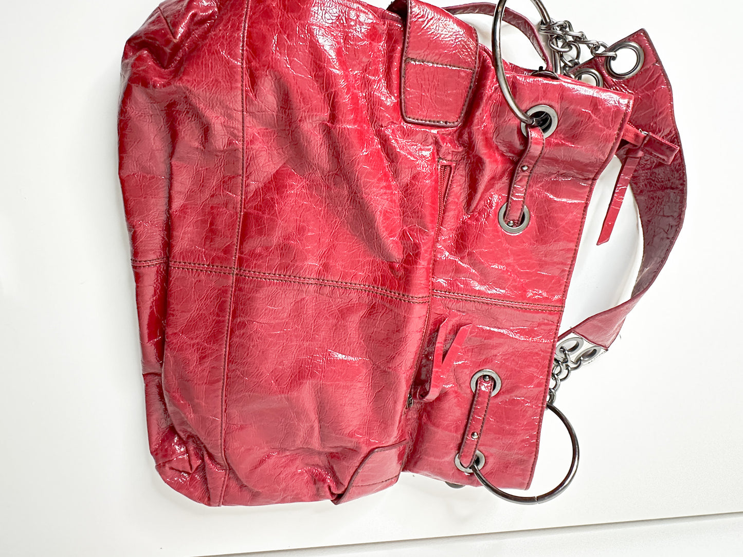 Big Buddha Large Y2K Patent Leather Purse