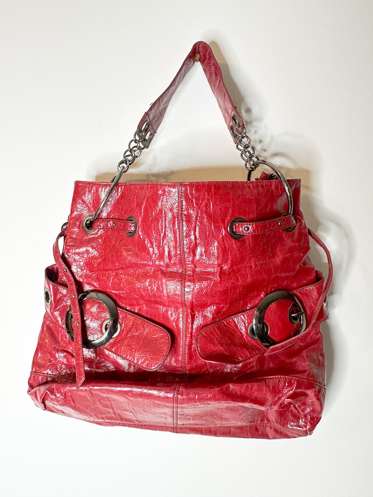 Big Buddha Large Y2K Patent Leather Purse