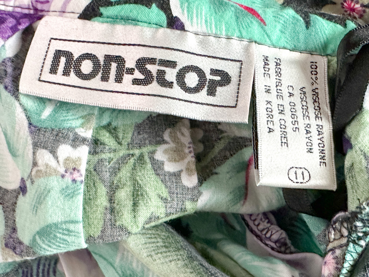 Vintage Non-Stop ALine Floral Skirt Size 11| Vintag Floral Skirt | Made in Korea