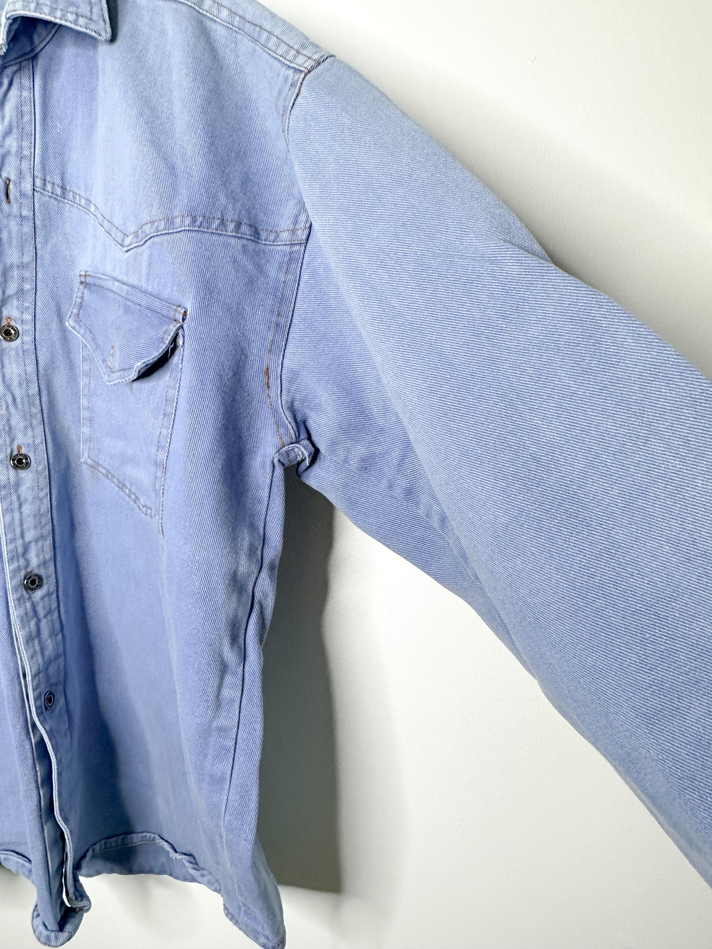 Vintage Claudio Conti Men's Large Denim Shirt | Oversized Denim Shirt