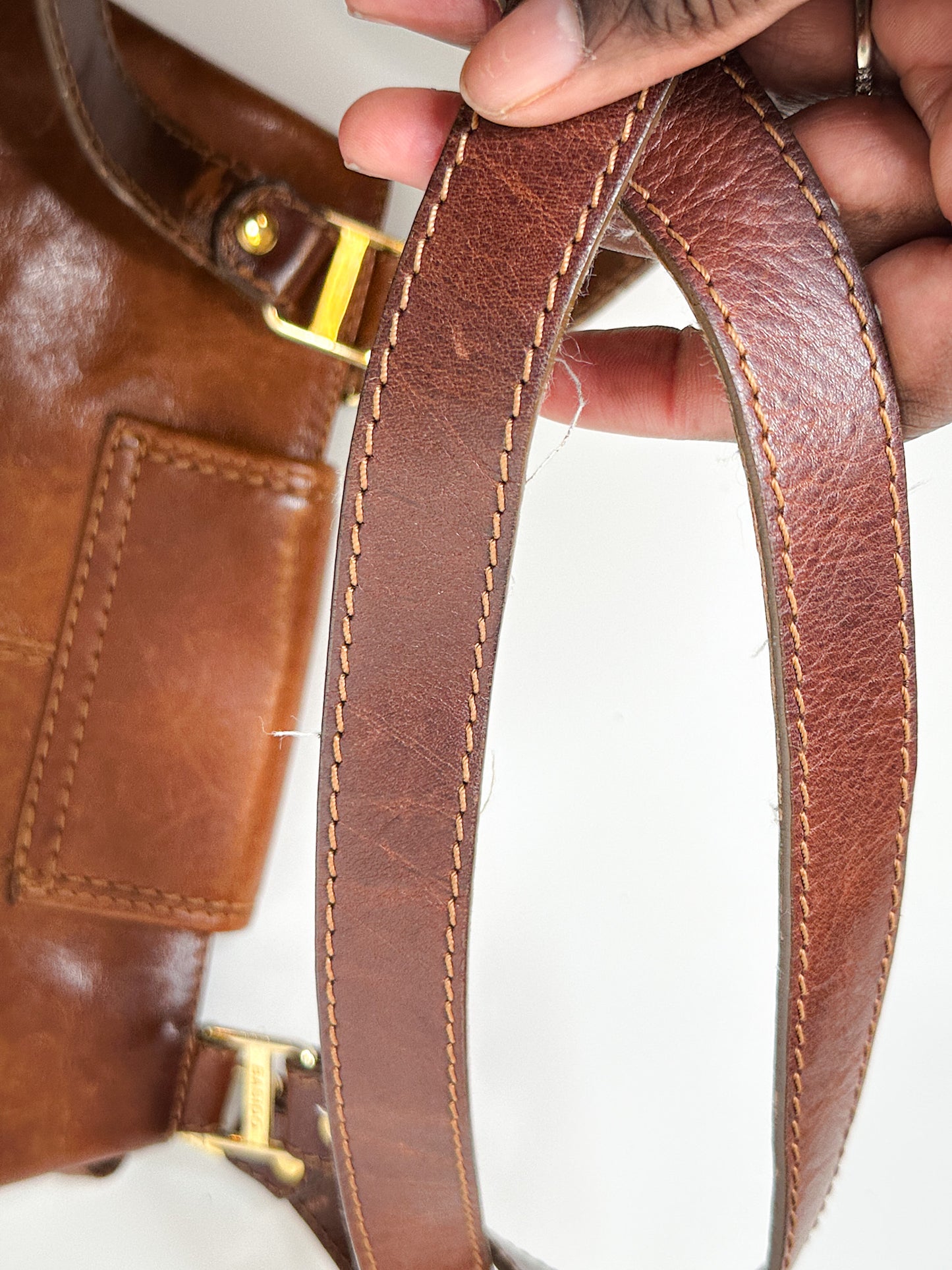 Basido Italian Leather Brown Handbag | Vintage Brown Leather Handbag