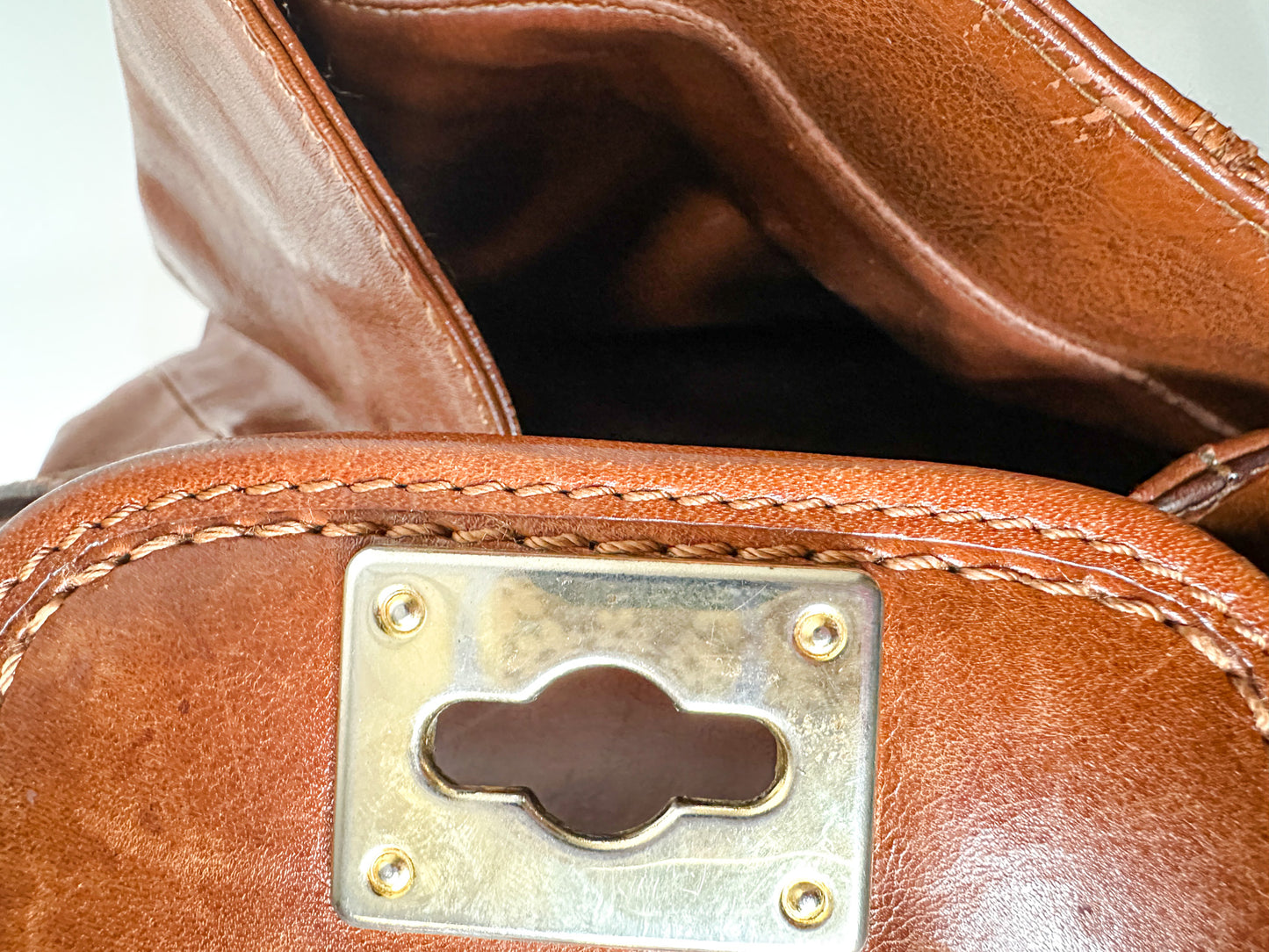 Basido Italian Leather Brown Handbag | Vintage Brown Leather Handbag