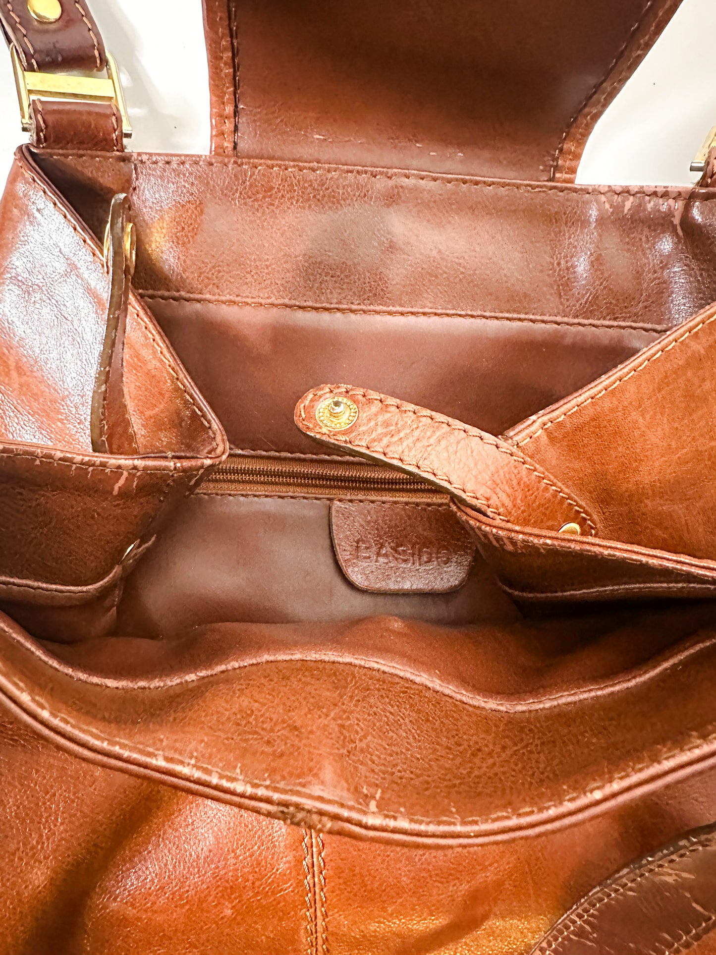 Basido Italian Leather Brown Handbag | Vintage Brown Leather Handbag