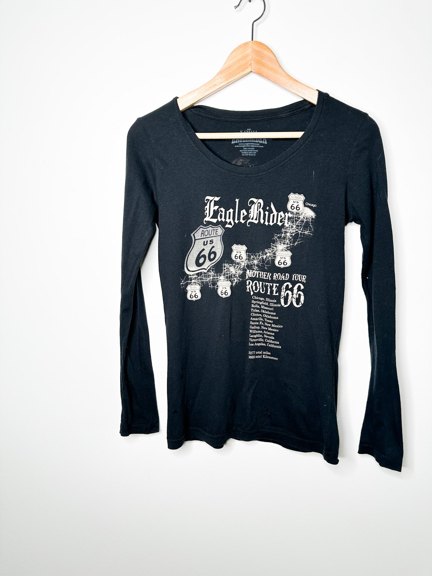 Vintage Eagle Rider T-Shirt Long Sleeves | Motorcycle T-shirts | Size: XS
