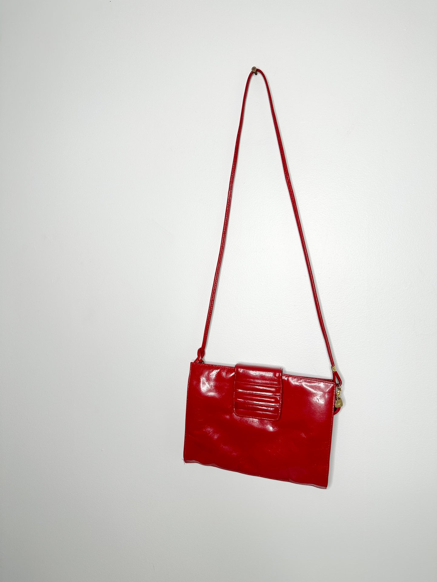 Vintage Red Ingledews/Mastercraft Purse with Gold Hardware| Vintage Red Leather | 1980s Cross body purse