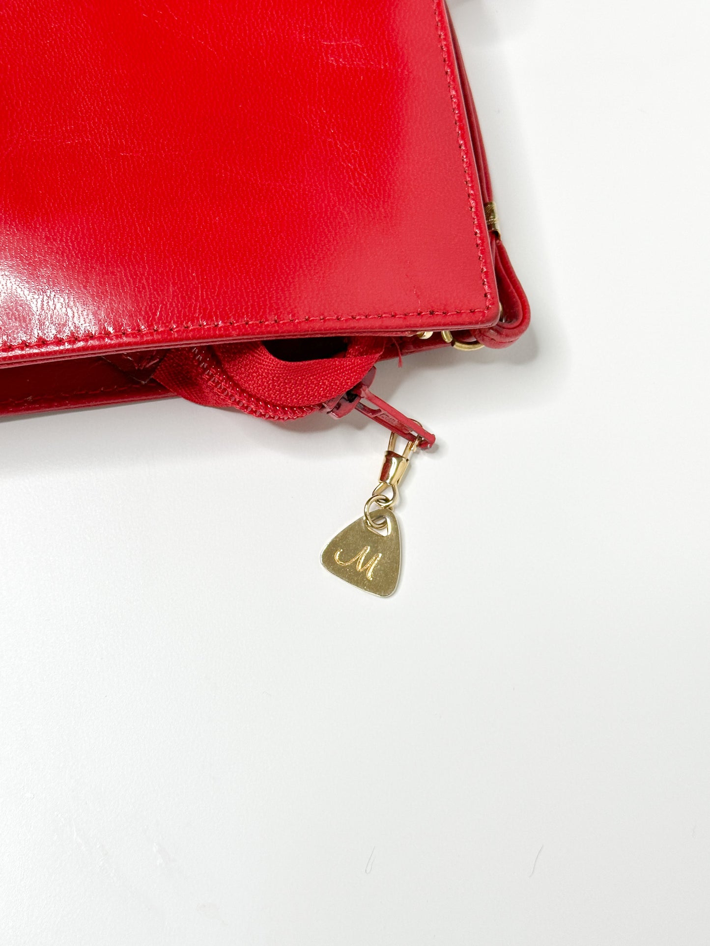 Vintage Red Ingledews/Mastercraft Purse with Gold Hardware| Vintage Red Leather | 1980s Cross body purse