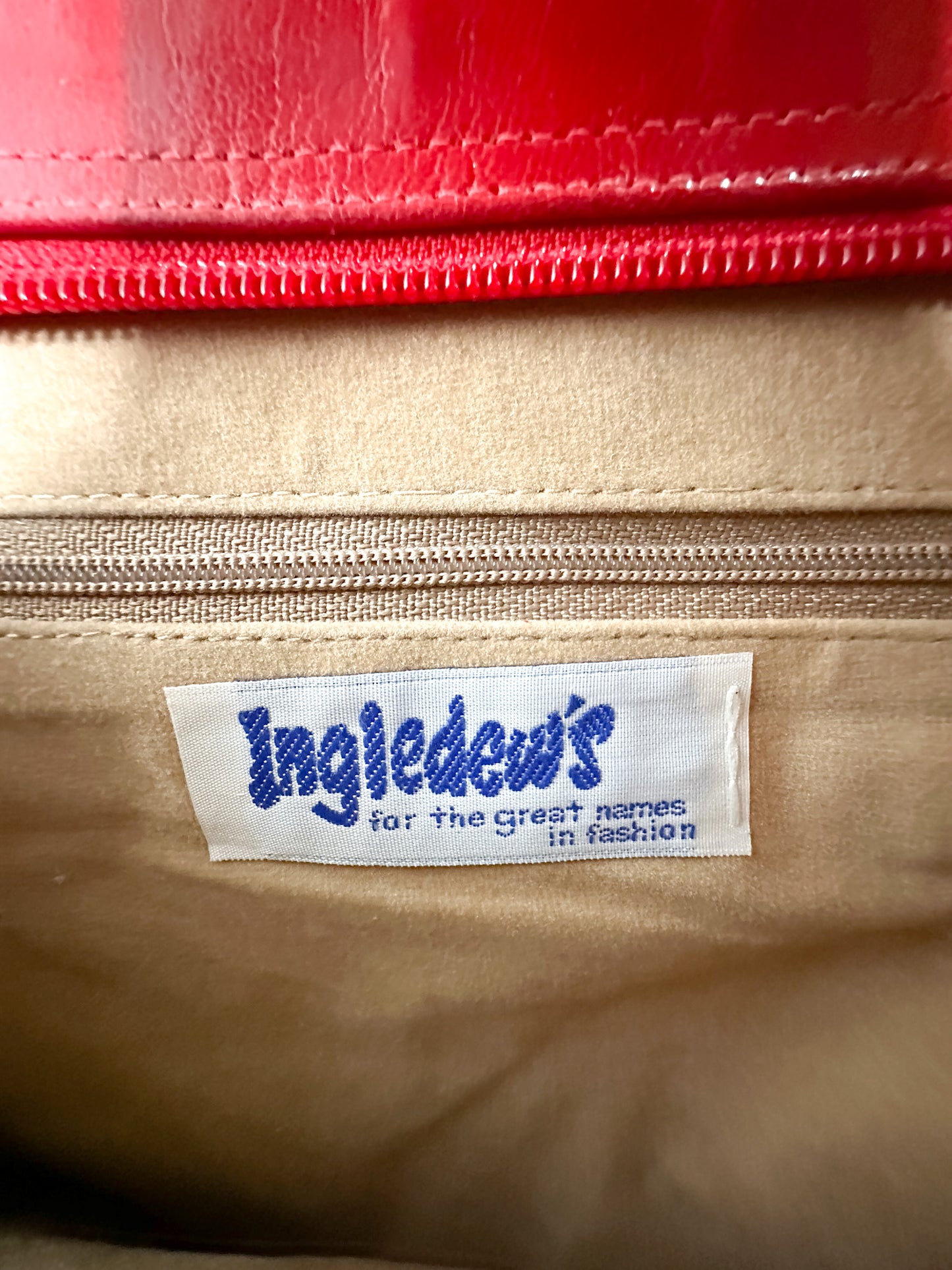 Vintage Red Ingledews/Mastercraft Purse with Gold Hardware| Vintage Red Leather | 1980s Cross body purse