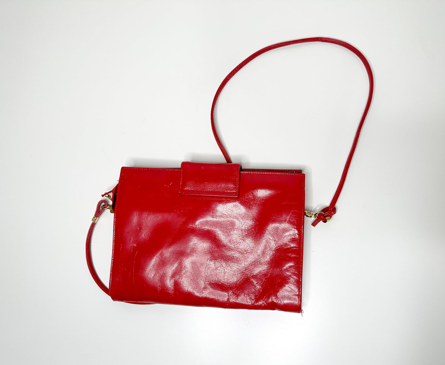 Vintage Red Ingledews/Mastercraft Purse with Gold Hardware| Vintage Red Leather | 1980s Cross body purse