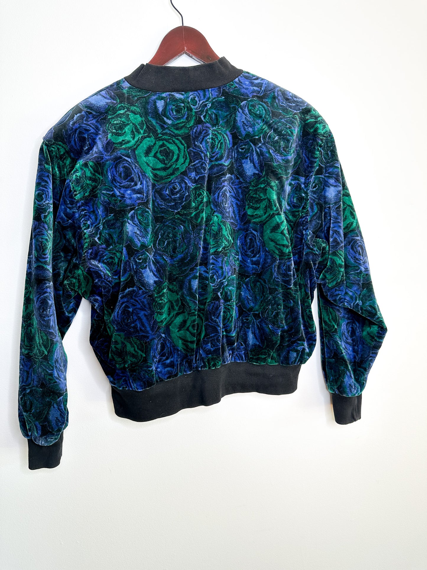 Vintage Collection International Floral Bomber Jacket| Suede Bomber Jacket Size 14 - LARGE