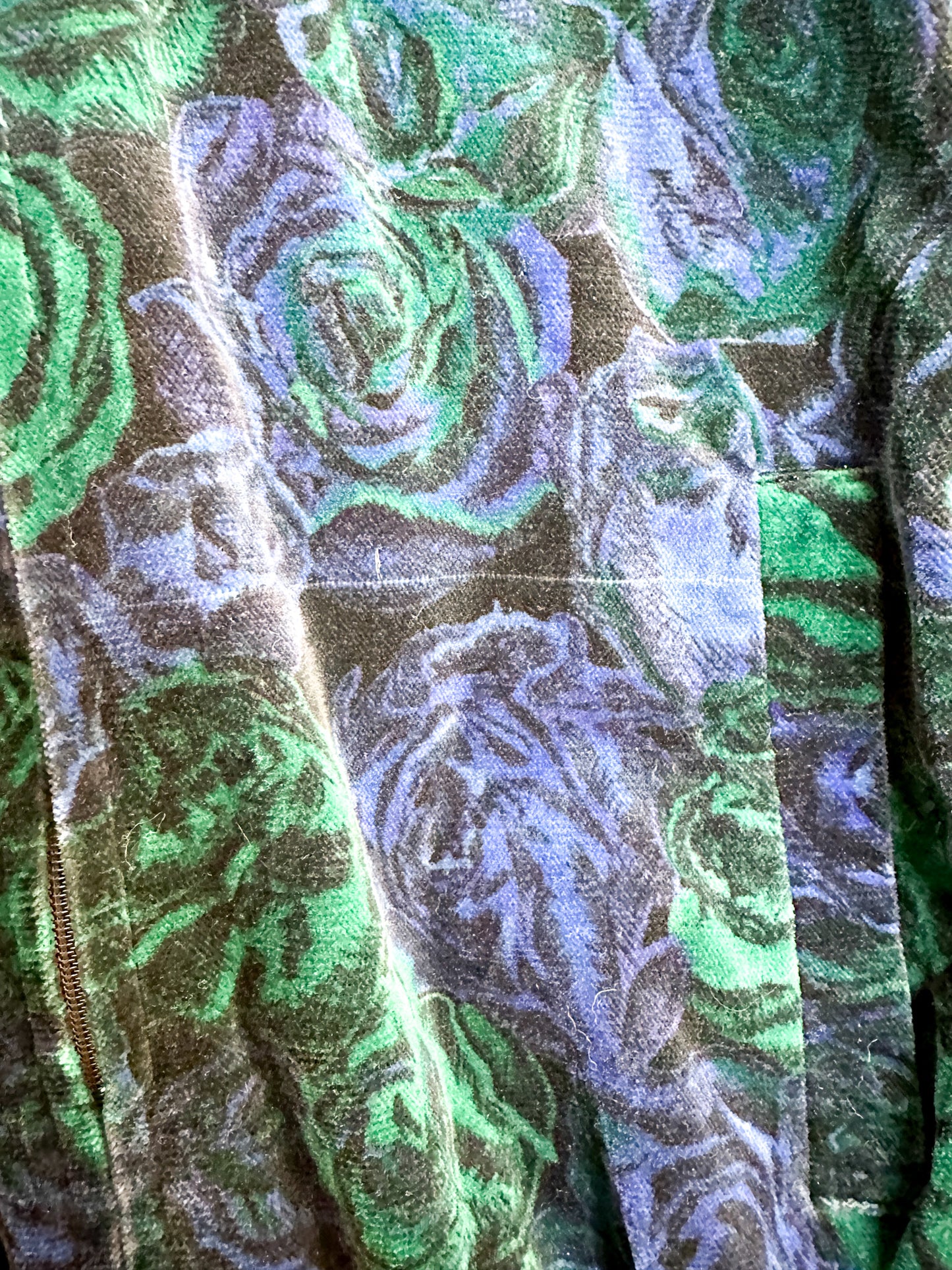 Vintage Collection International Floral Bomber Jacket| Suede Bomber Jacket Size 14 - LARGE