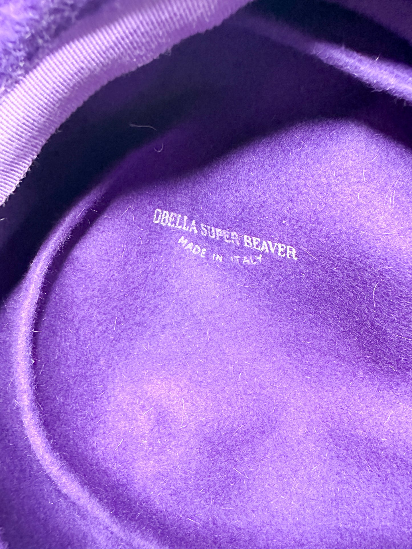 Vintage Purple Orbella Super Beaver Hat with Beaded Embellishment| Vintage Royal Purple Felt Hat | Vintage Beaded hat