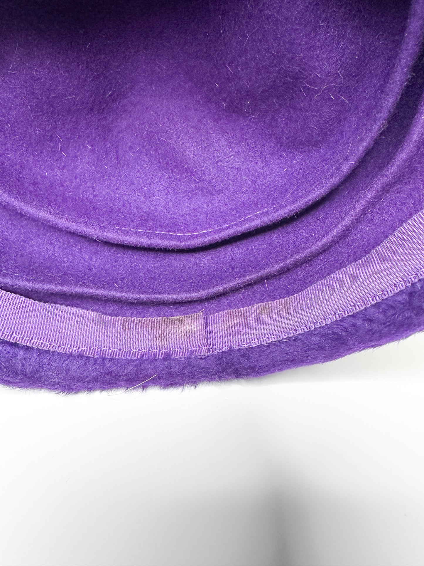 Vintage Purple Orbella Super Beaver Hat with Beaded Embellishment| Vintage Royal Purple Felt Hat | Vintage Beaded hat