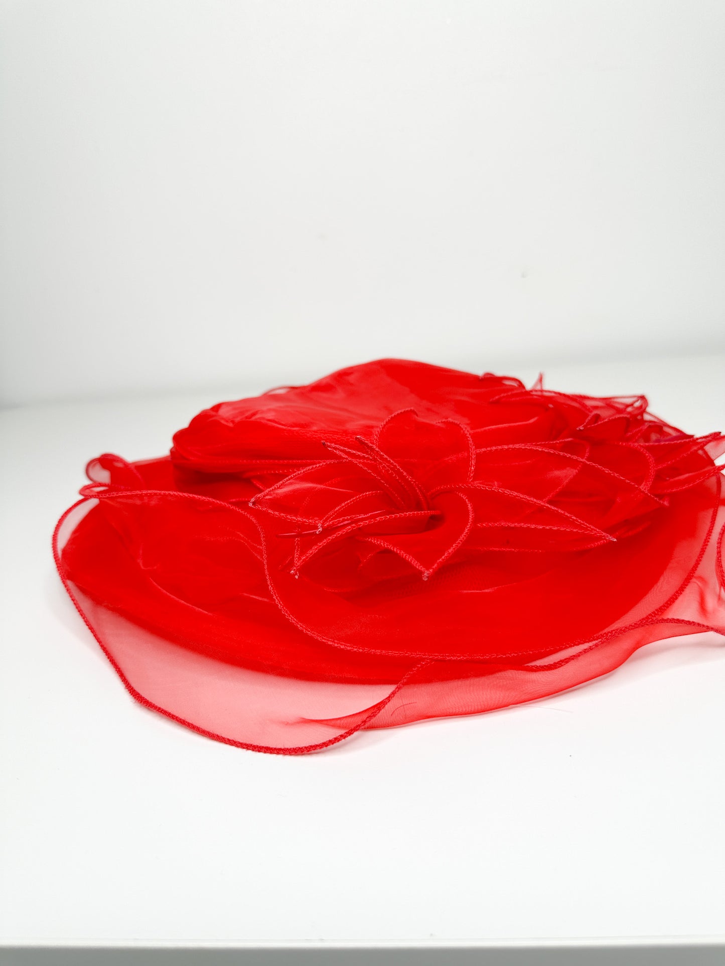 Vintage Red Summer Hat with Feather Detailing | Vintage church hat | Vintage Easter hat| Summer hat| Vintage Hat