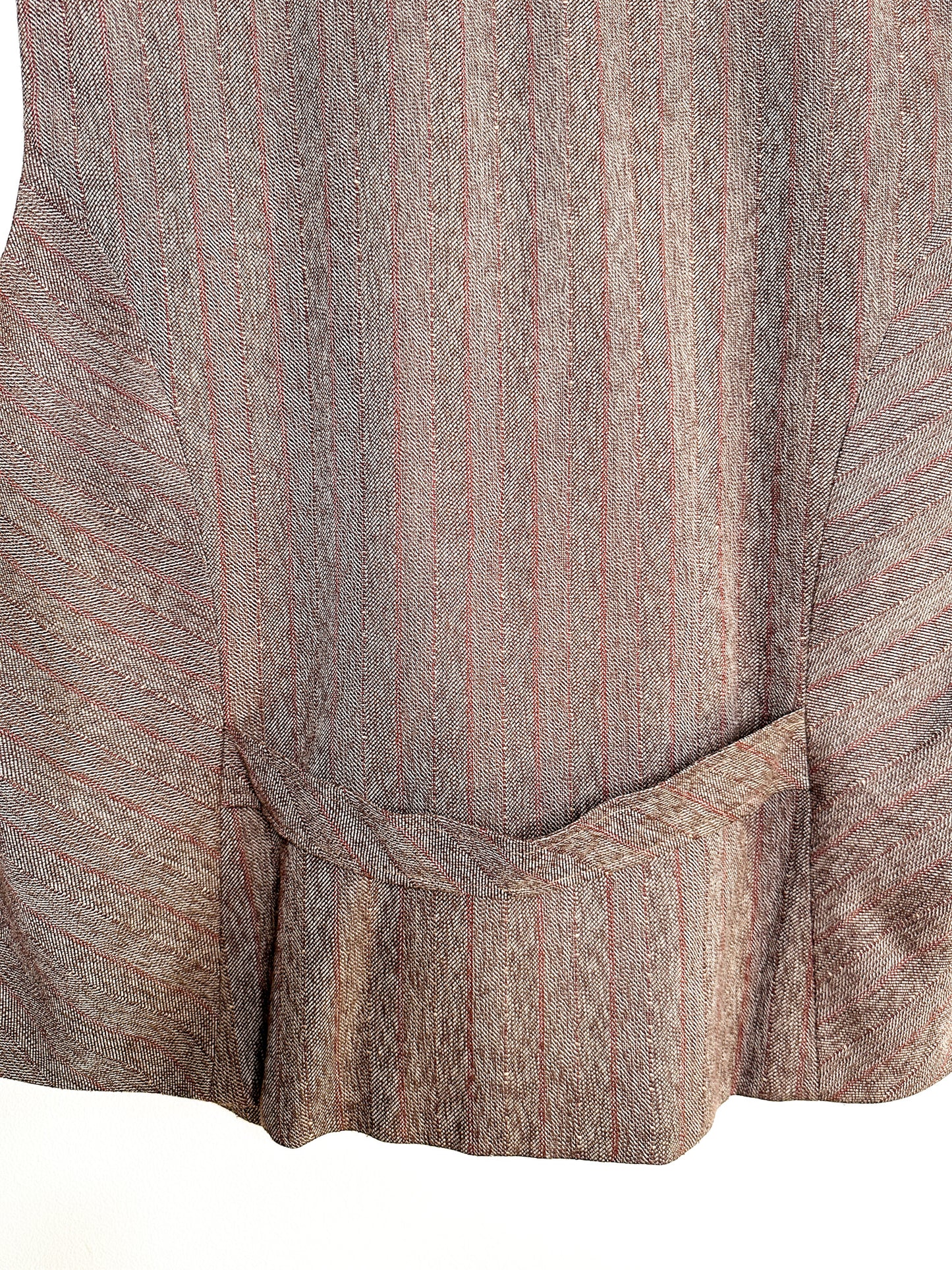 Evan Picone Suiting Vest | Brown Pin Striped Evan Picone Suiting Vest | Plus Size Vest | SIZE: 22W