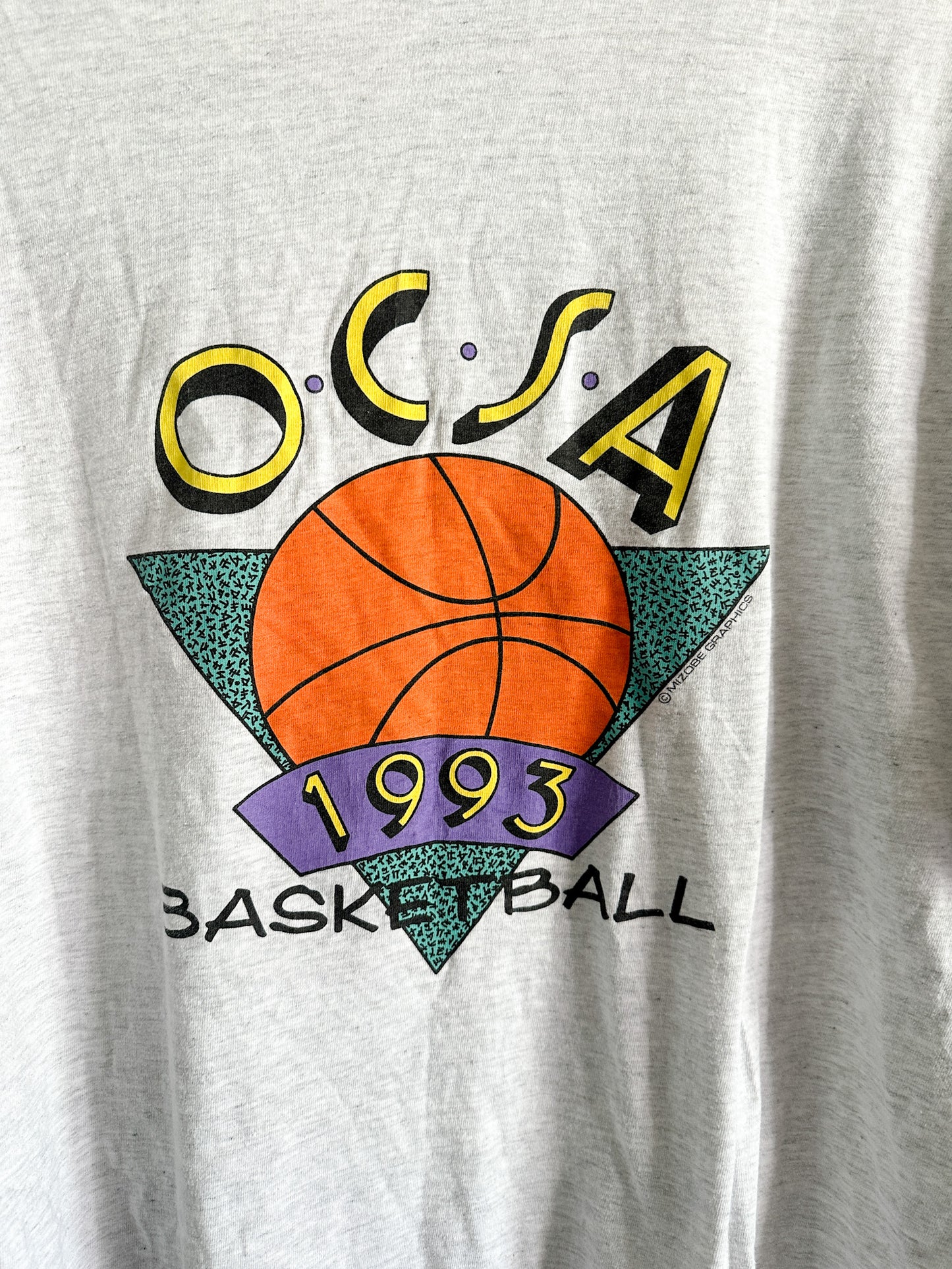 Grey Basketball Tournament Tshirt | 90s OCSA Tournament Tshirt | XL