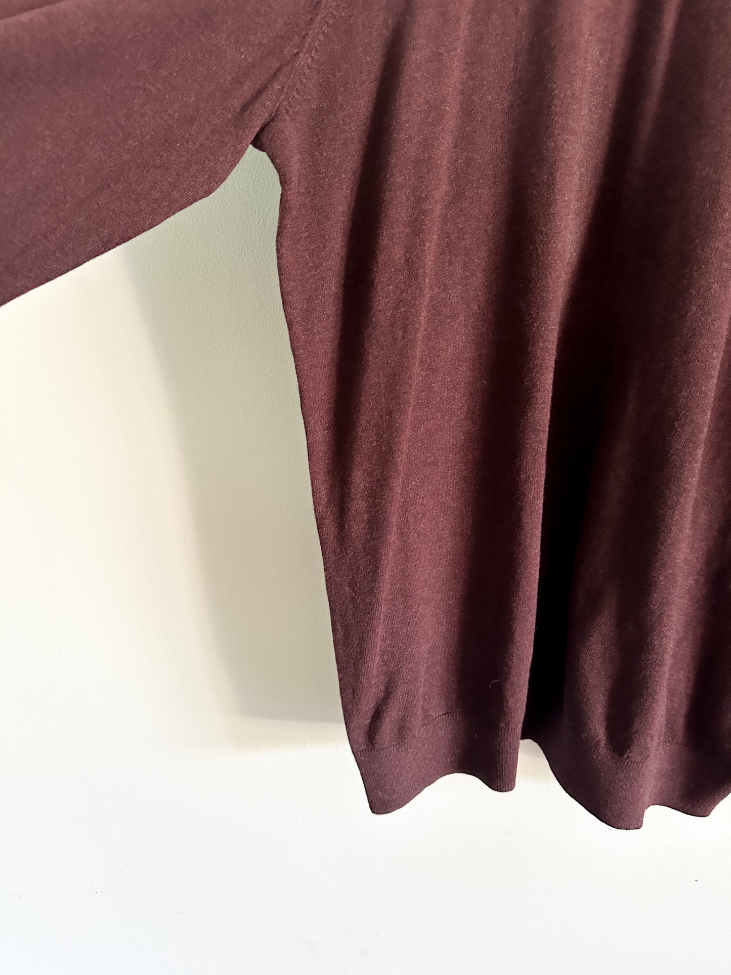 Denver Hayes Crew Neck Knitted Sweater | Mens Knitted Burgundy Sweater Size: 2X