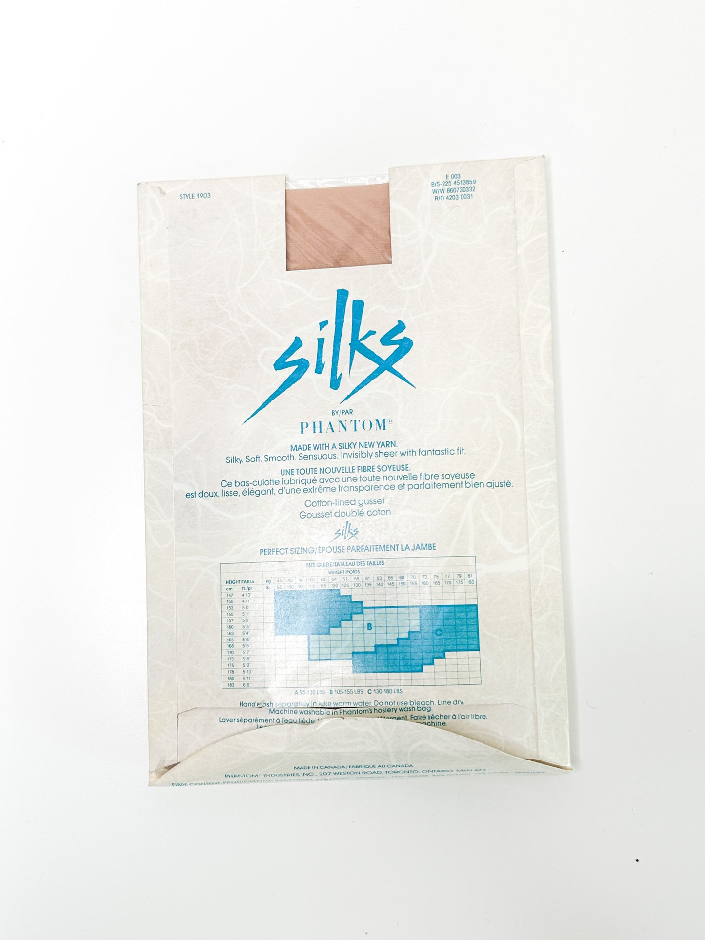 Vintage SILKS Control Top Silky Sheer | Run - Resist Pantyhose| Vintage Hoisery| Size M - Natural B | NEW in Package