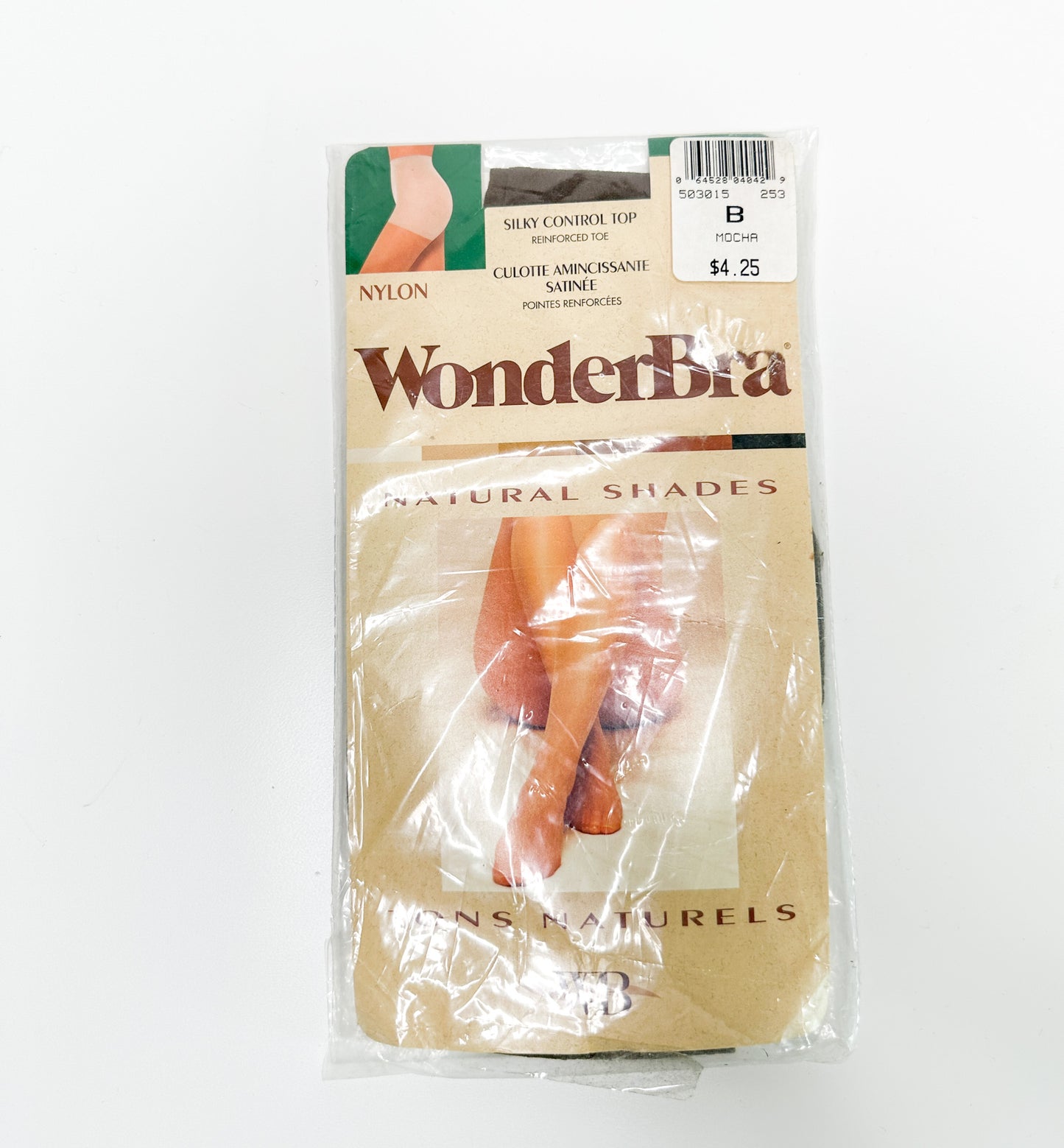Vintage WonderBra Nylons Natural Shades | Control Top Pantyhose| Vintage Hoisery| Size M -B MOCHA| NEW in Package