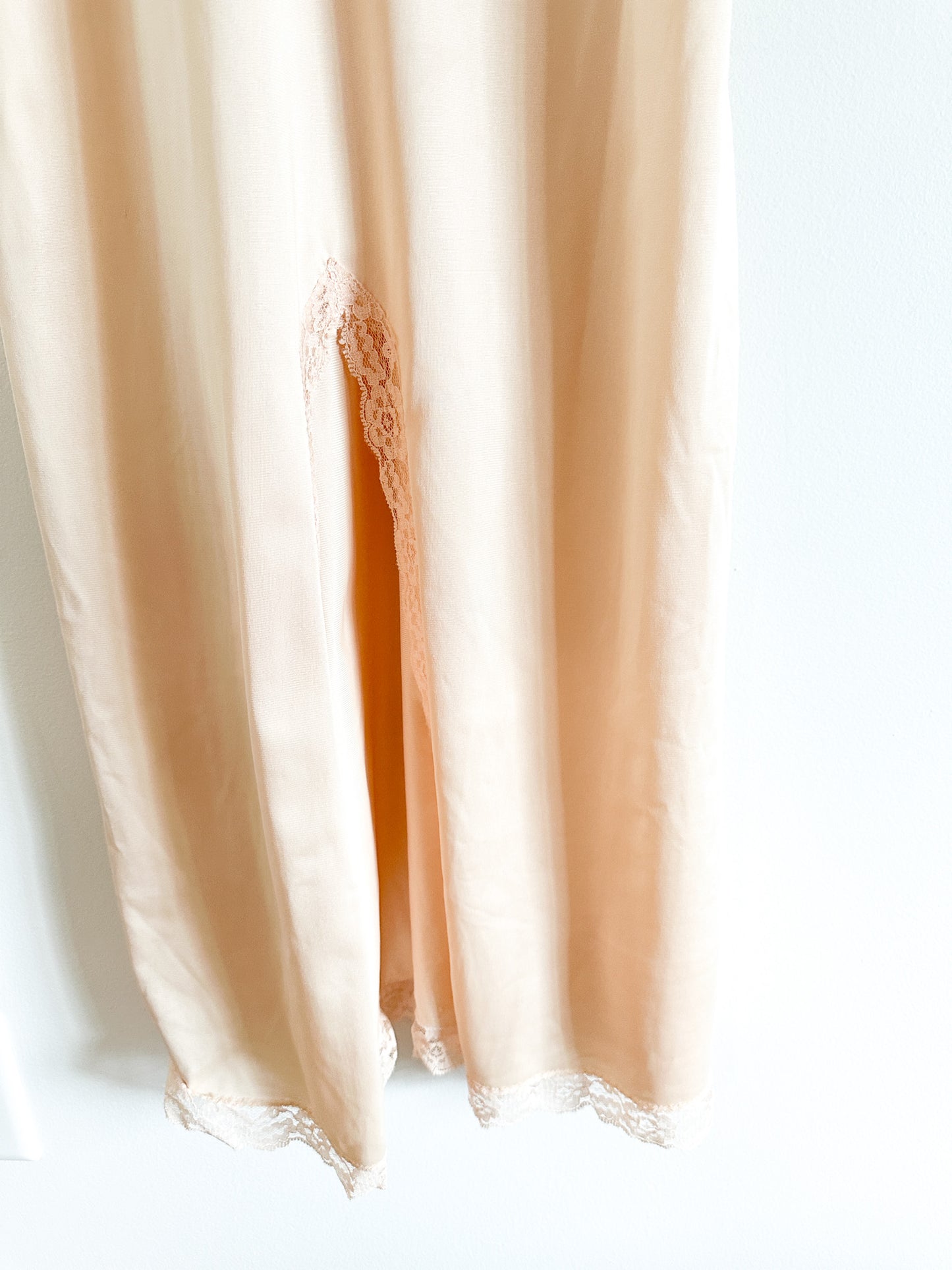 Vintage Frenchmaid Beige Negiglee with Lace Detailing