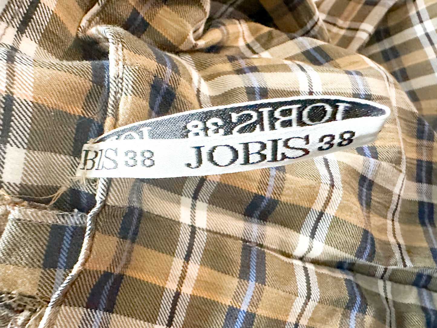 JOBIS Sportwear Plaid Mini Pencil Skirts (Size: 38/Medium)