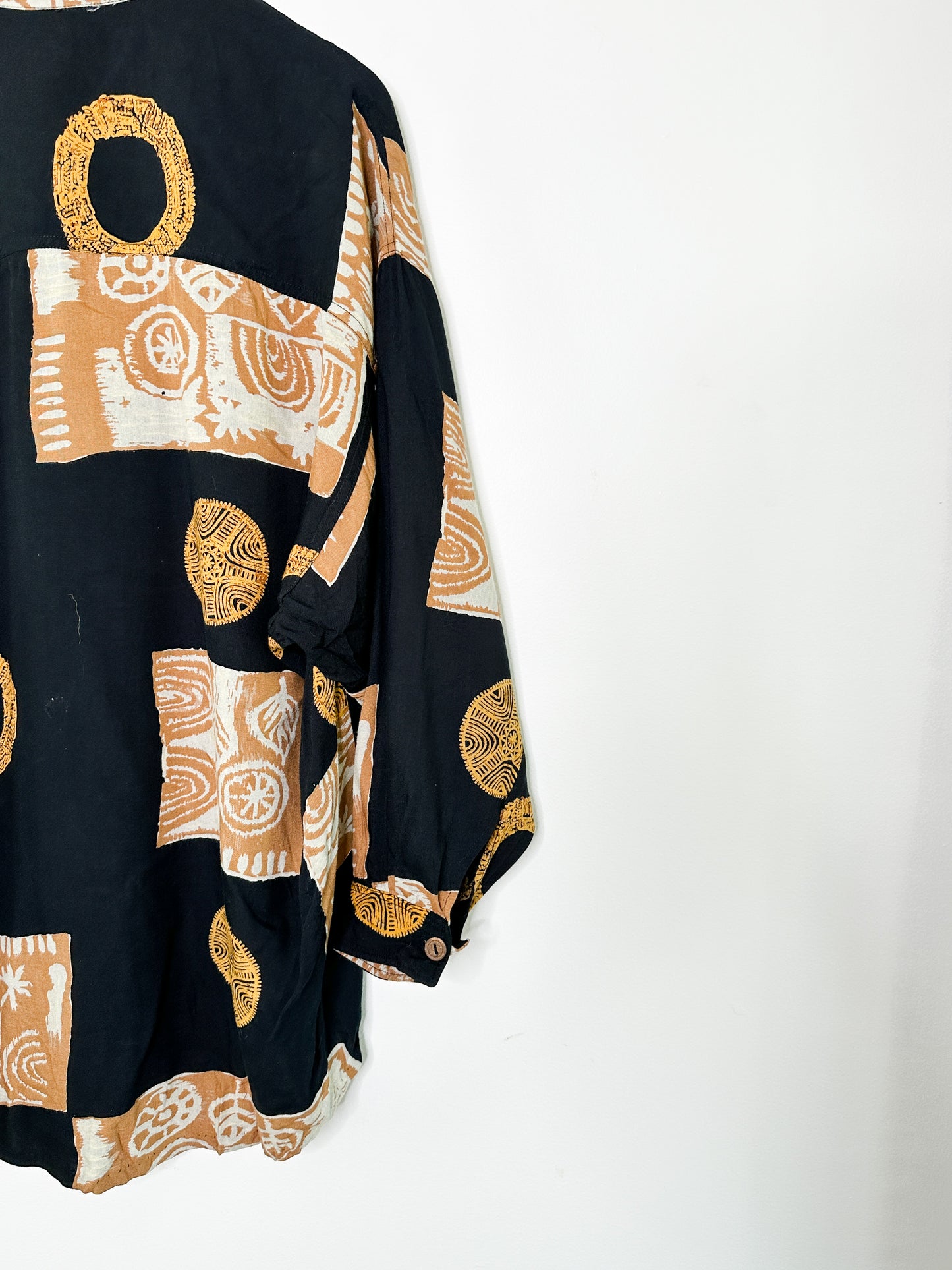 Vintage Extra Imports Long Sleeved Blouse | Patterned Blouse | Vintage 1990s Blouse