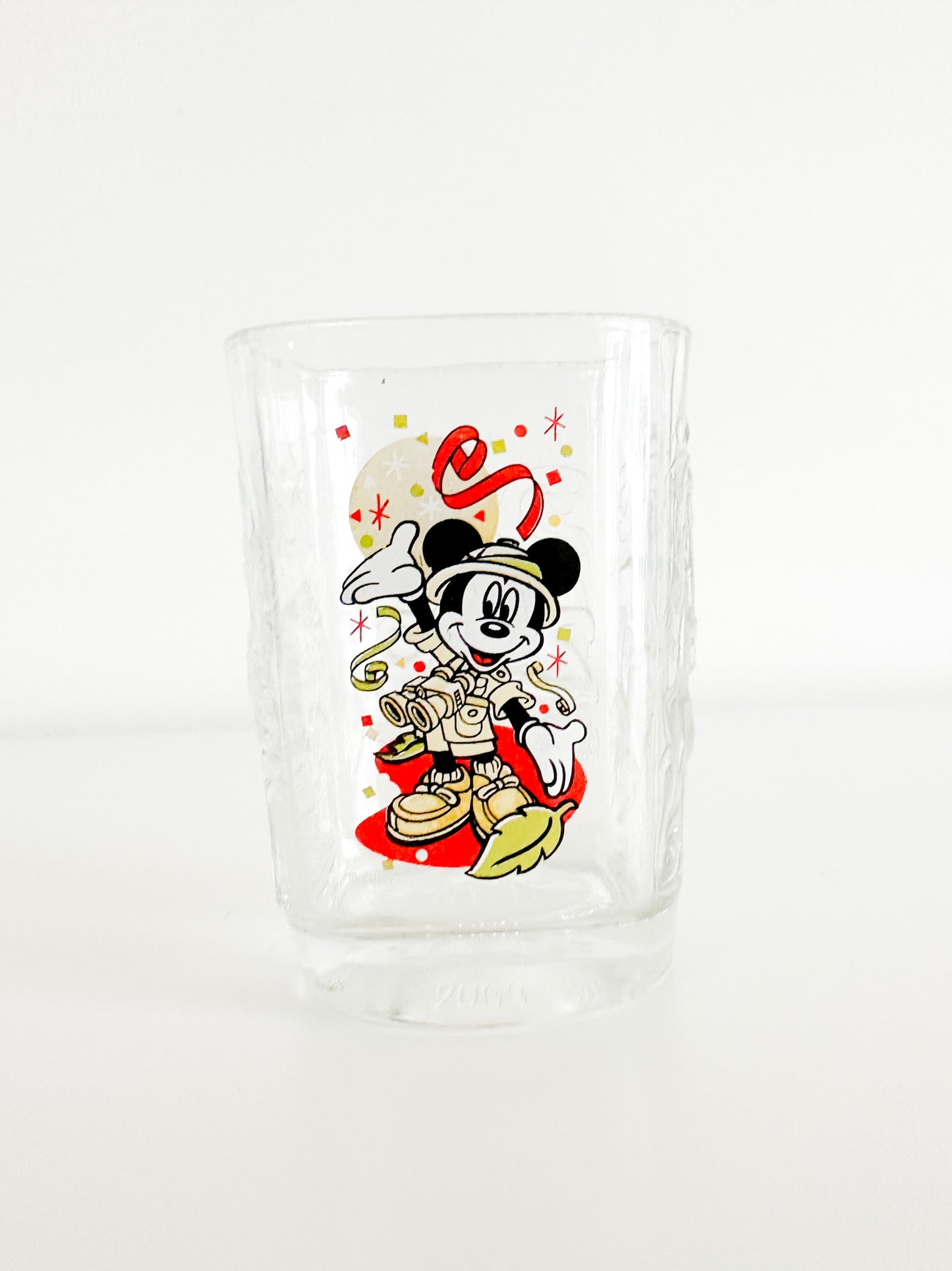 Vintage Lot of 2 Walt Disney World Mickey Millennium Celebration Glass