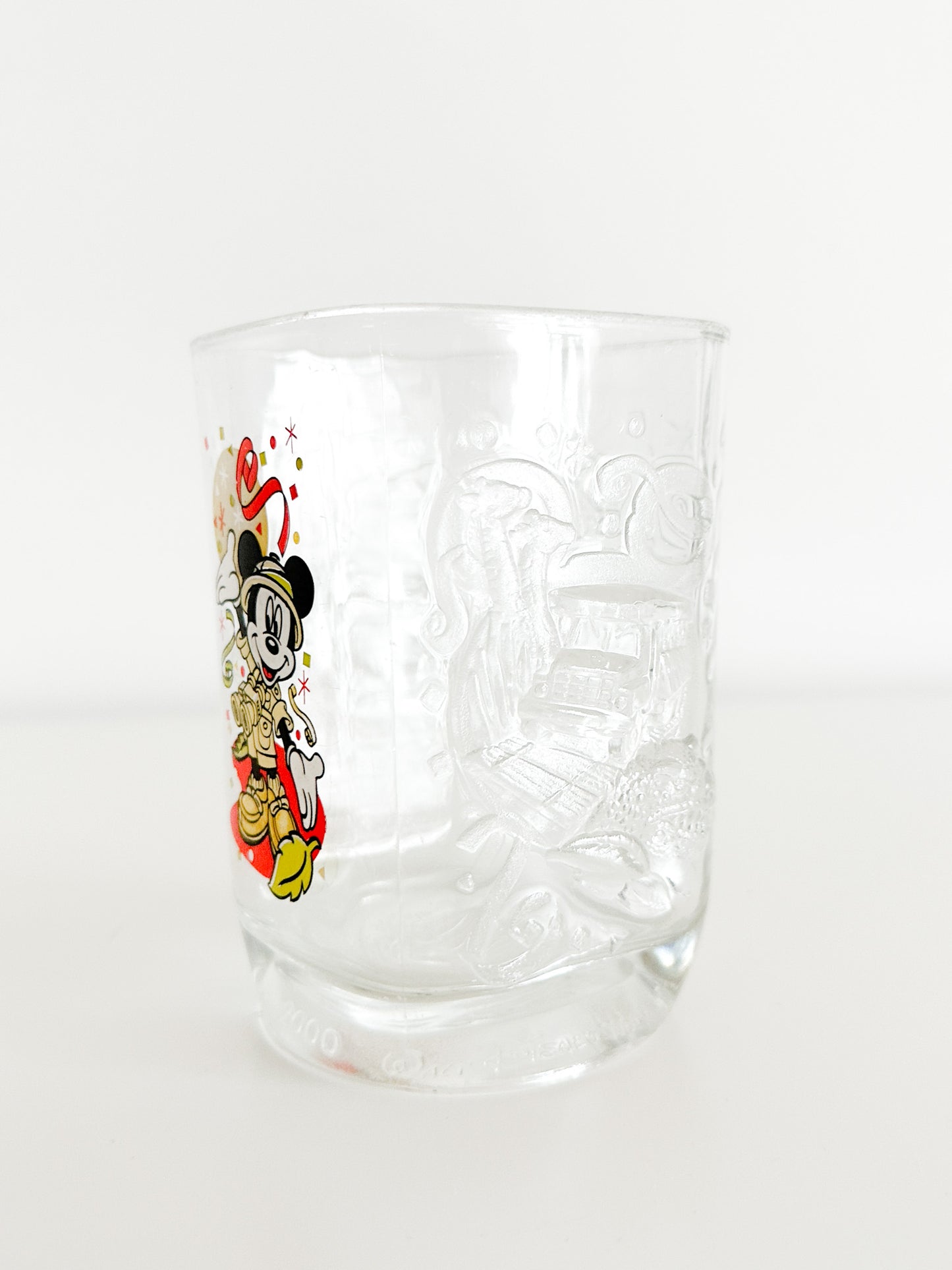 Vintage Lot of 2 Walt Disney World Mickey Millennium Celebration Glass