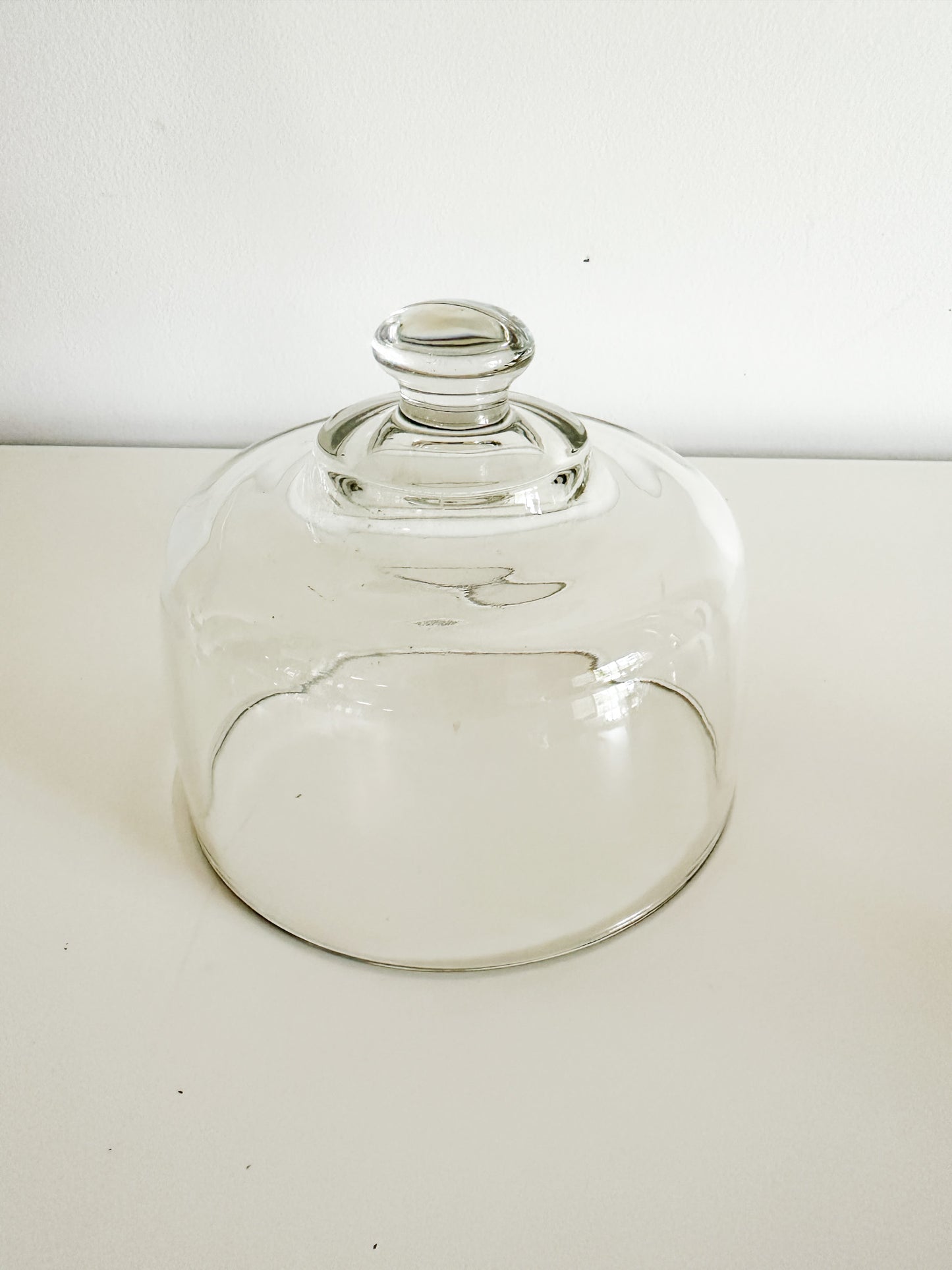 Cheese Dome with Glass Top and Wooden Base | Vintage Cheese Dome Kitchen Decor