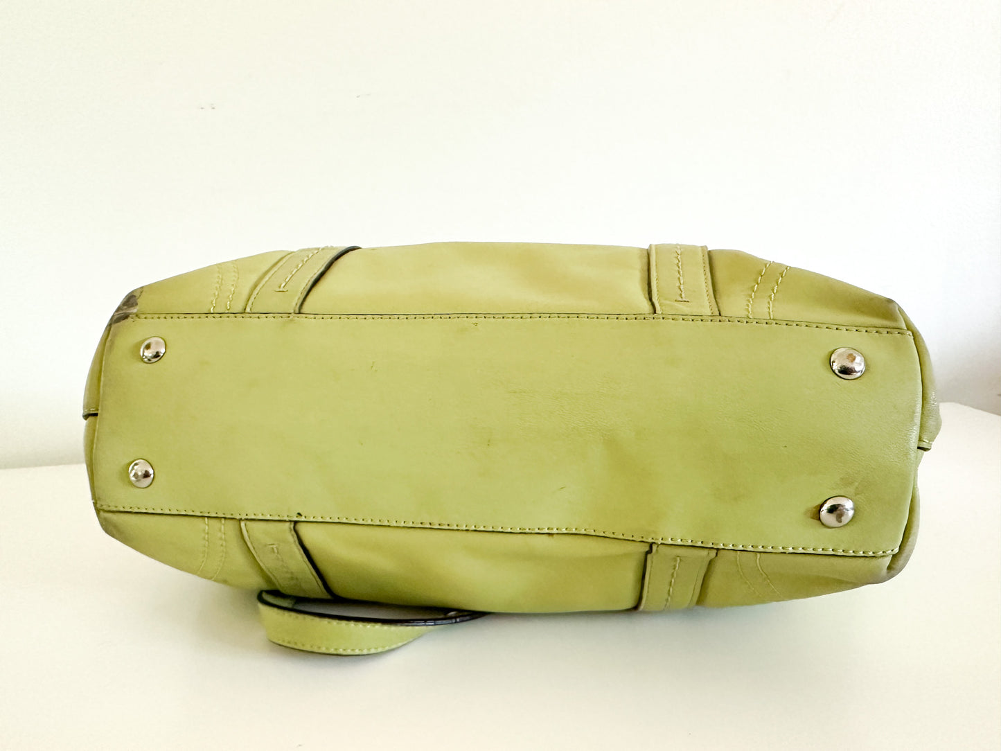 COACH Gallery Tote Lime Green Bag with Adjustable Handles