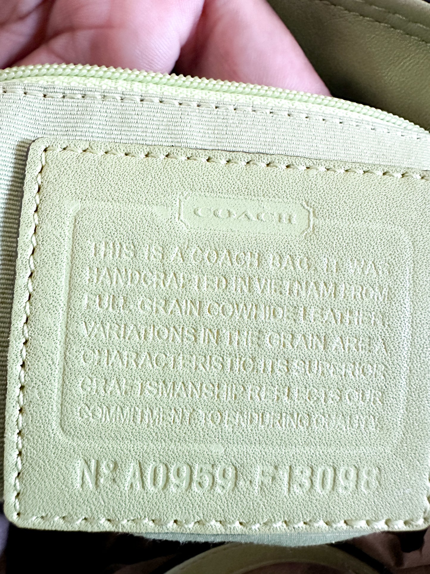 COACH Gallery Tote Lime Green Bag with Adjustable Handles