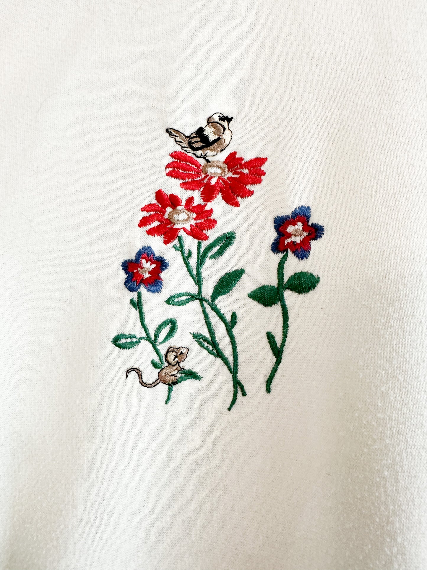 Vintage Button Front Cardigan with Embroidery detail | Size Medium/Large