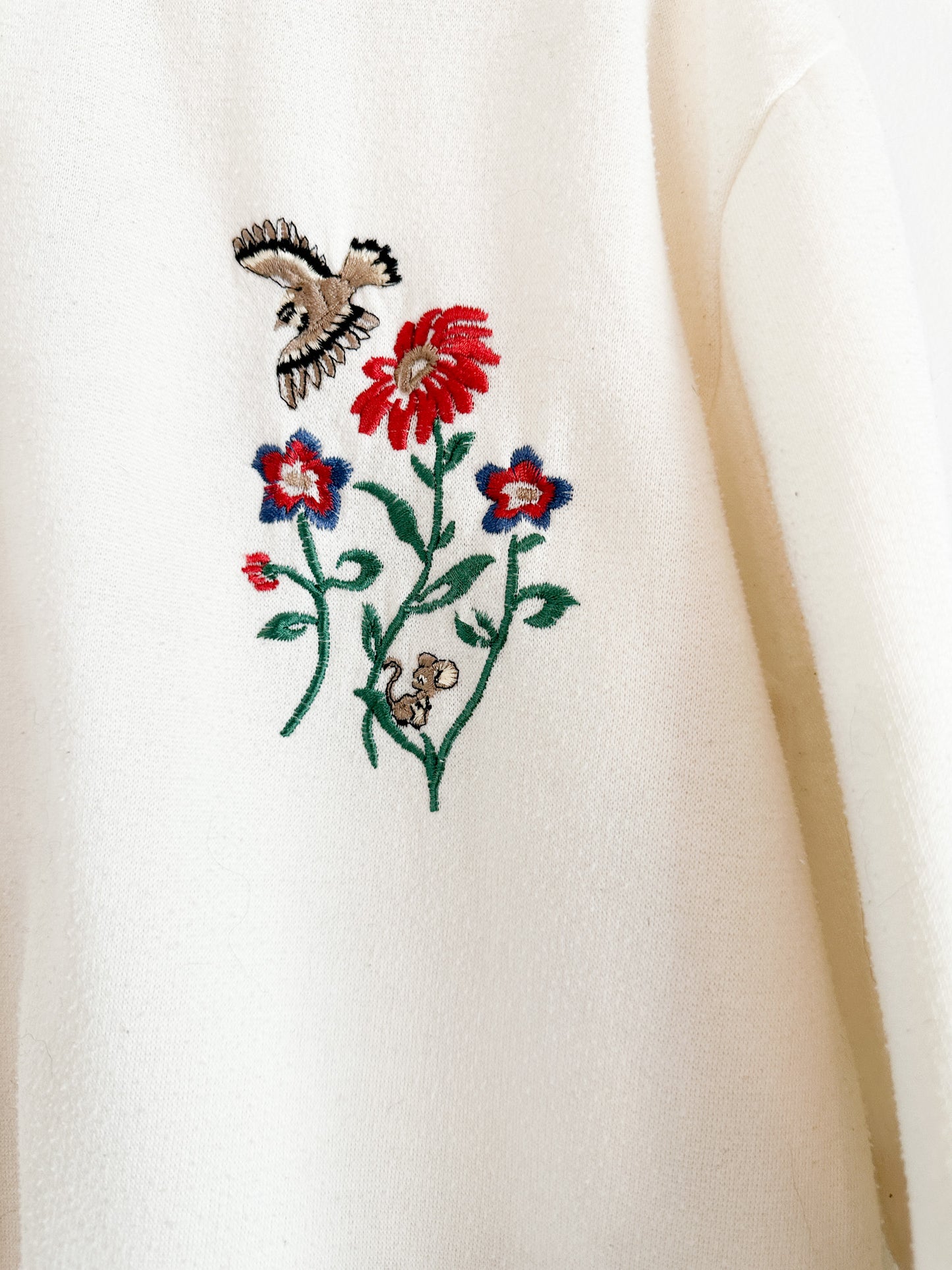 Vintage Button Front Cardigan with Embroidery detail | Size Medium/Large