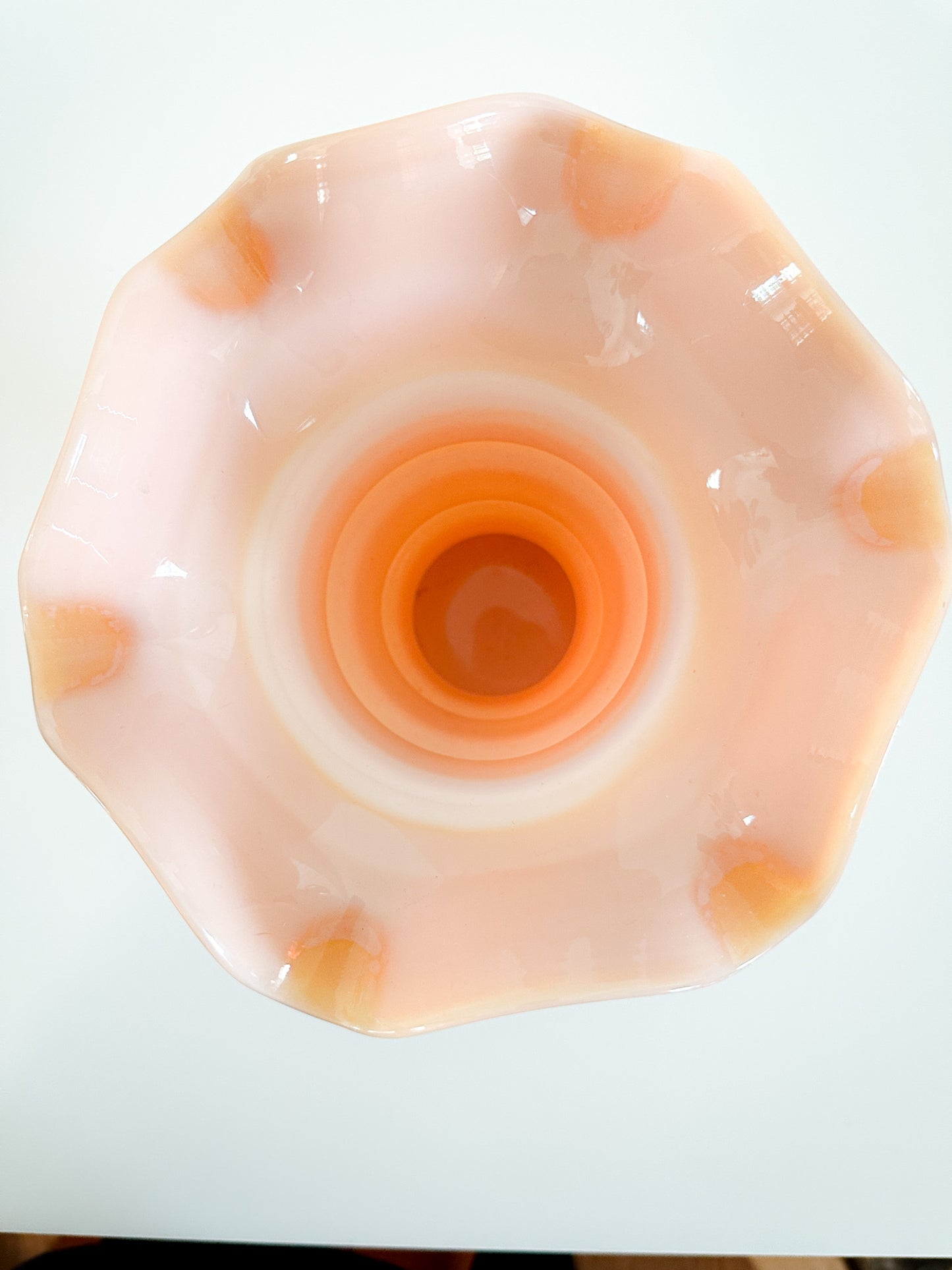 Vintage Slag Glass Vase AltaGlass Gladioli Pattern | Vintage Art Glass Vase