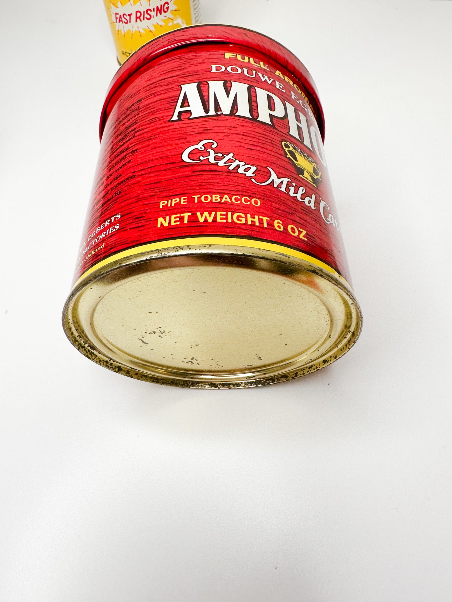 Curated Vintage Lot of Household Containers | Amphora Extra Mild Cavendish | Mortons Iodized Salt Container | Fleischmann's Yeast Tin