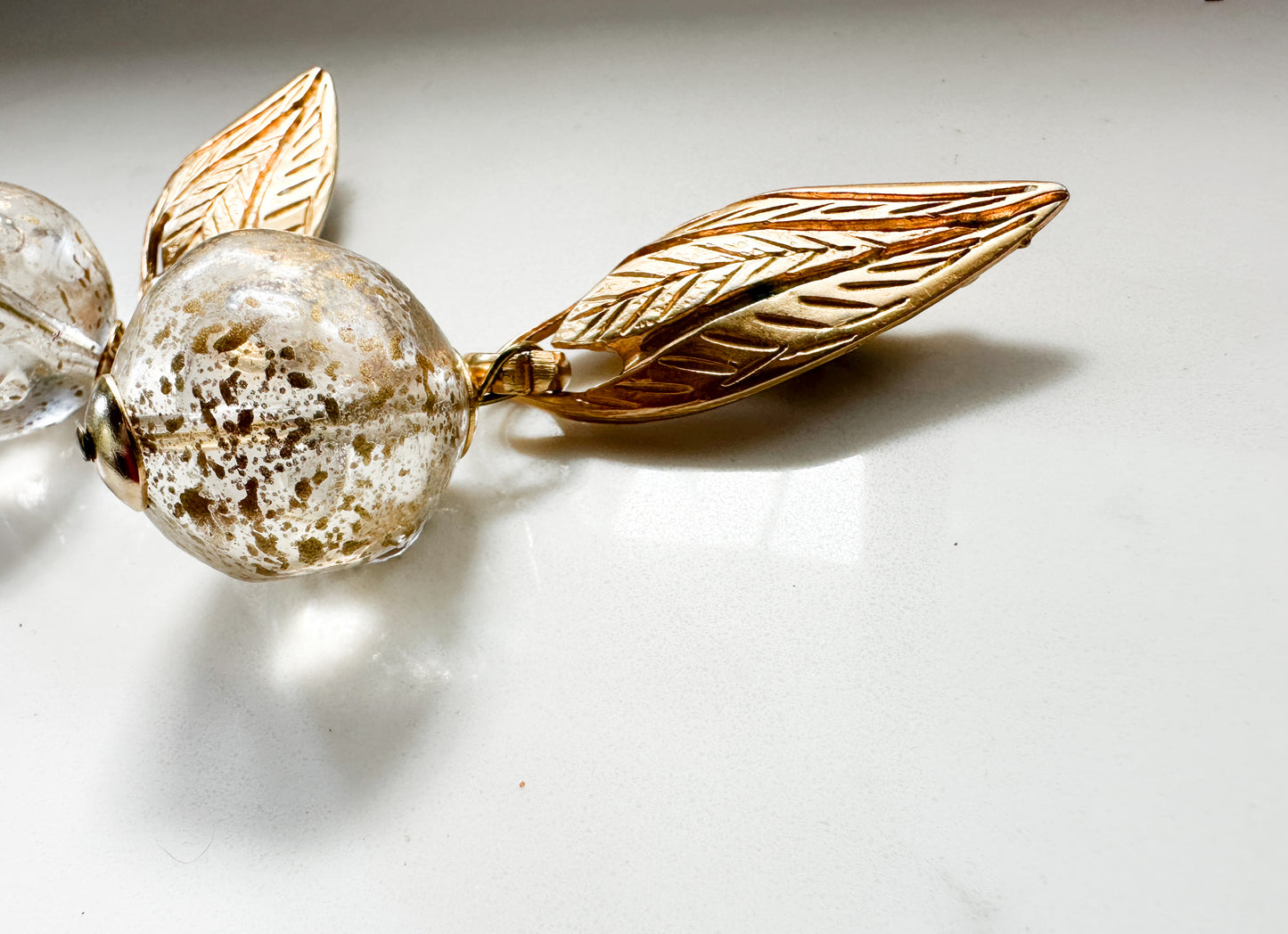 90s Vintage Statement Gold Clip-On Earrings