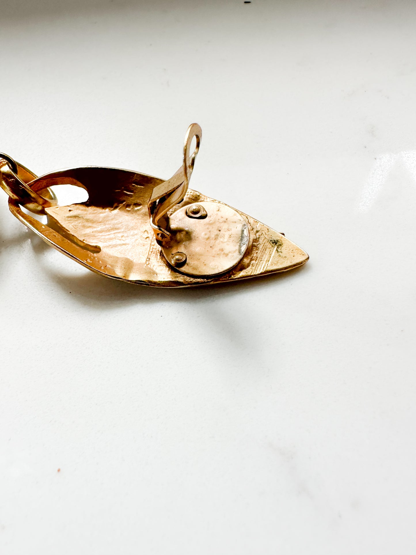 90s Vintage Statement Gold Clip-On Earrings