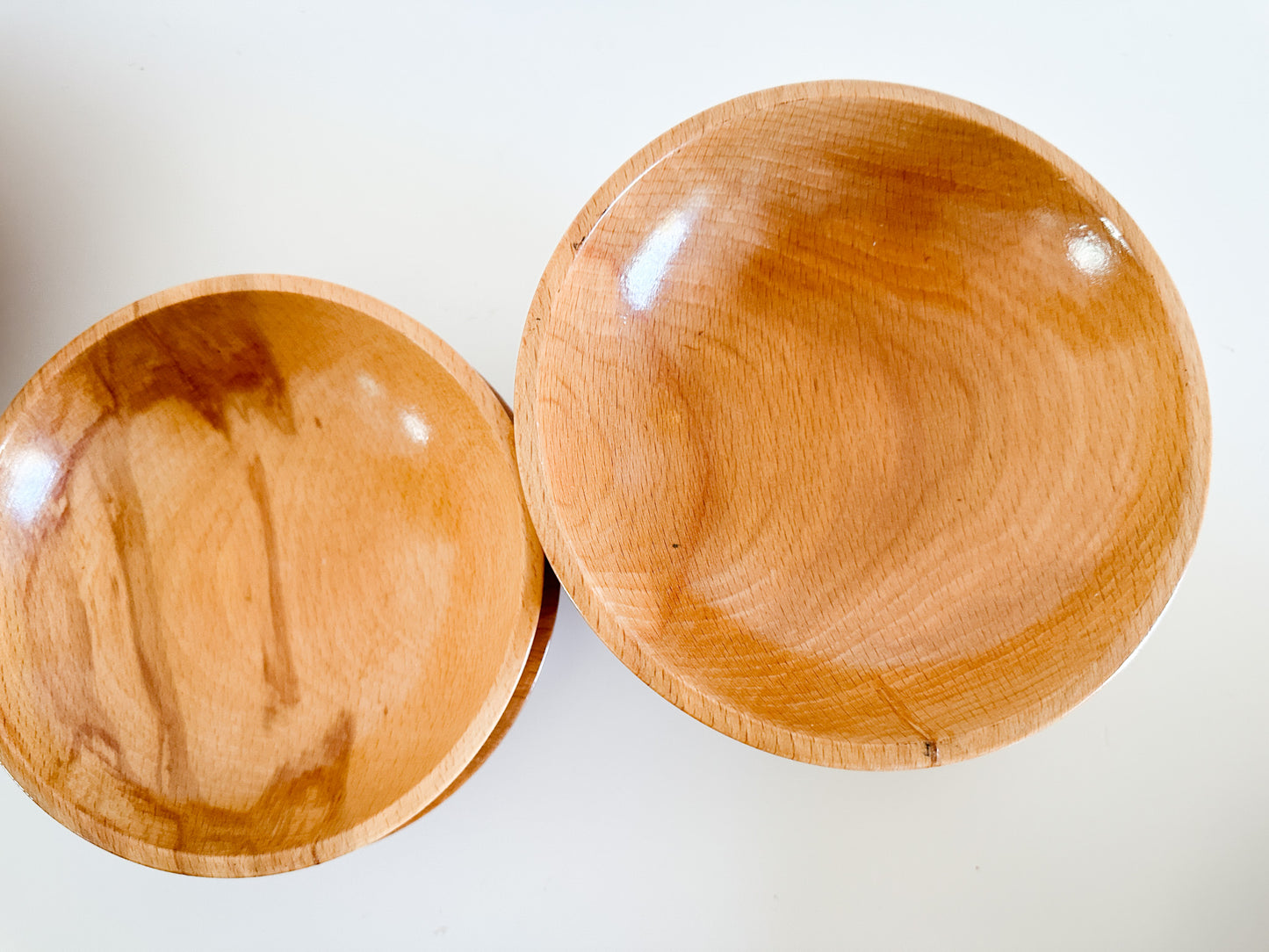 Vintage Bariboocraft Wooden Bowl With Six Made in Japan Side Wooden Bowl