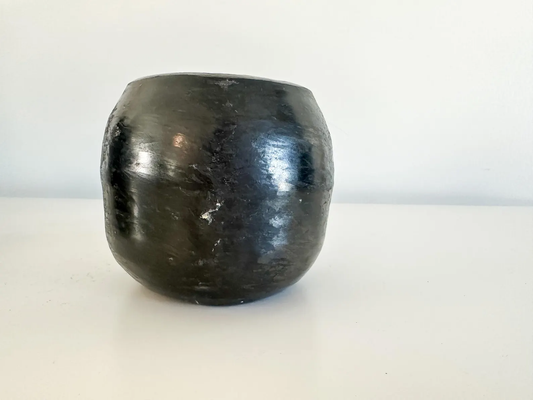 Antique-Style Stoneware Crock / Earthy Brown Glaze / Rustic Kitchen Decor / Vintage Pottery